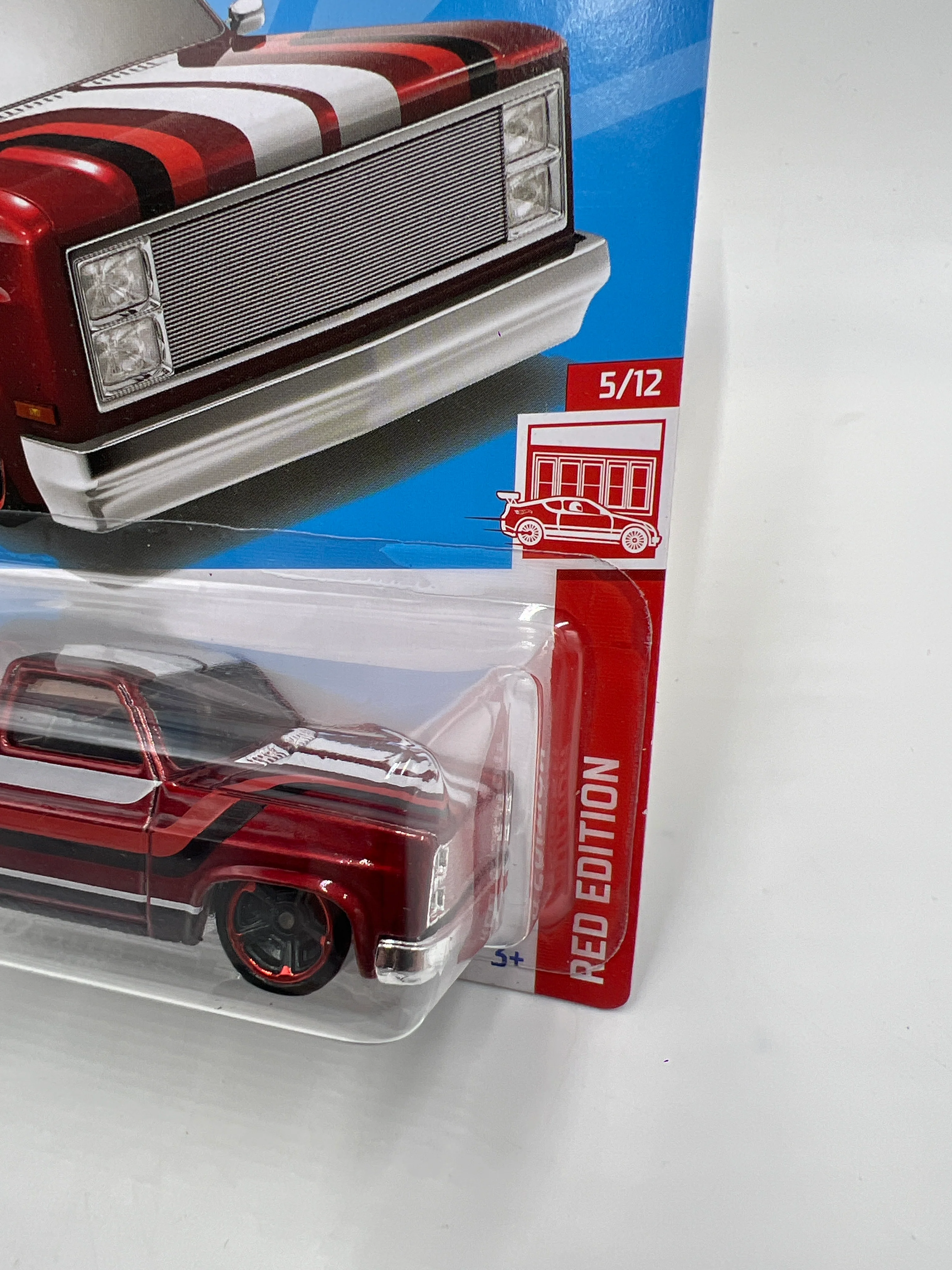 Hot Wheels Target Exclusive Red Edition #114 83 Chevy Silverado Red W/Protector - Image 3
