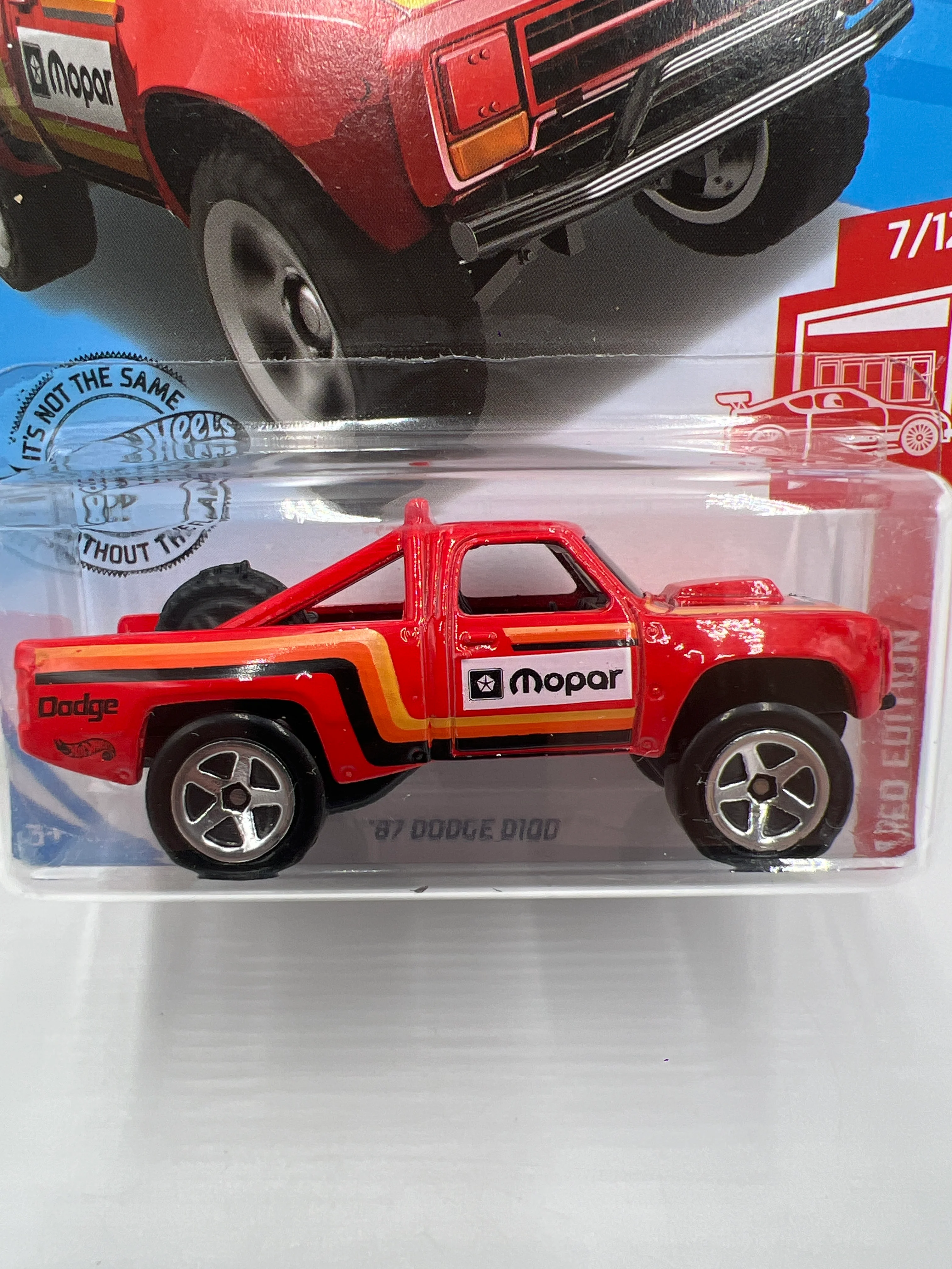 2019 Hot Wheels Target Exclusive Red Edition #64 87 Dodge D100 Red - Image 2
