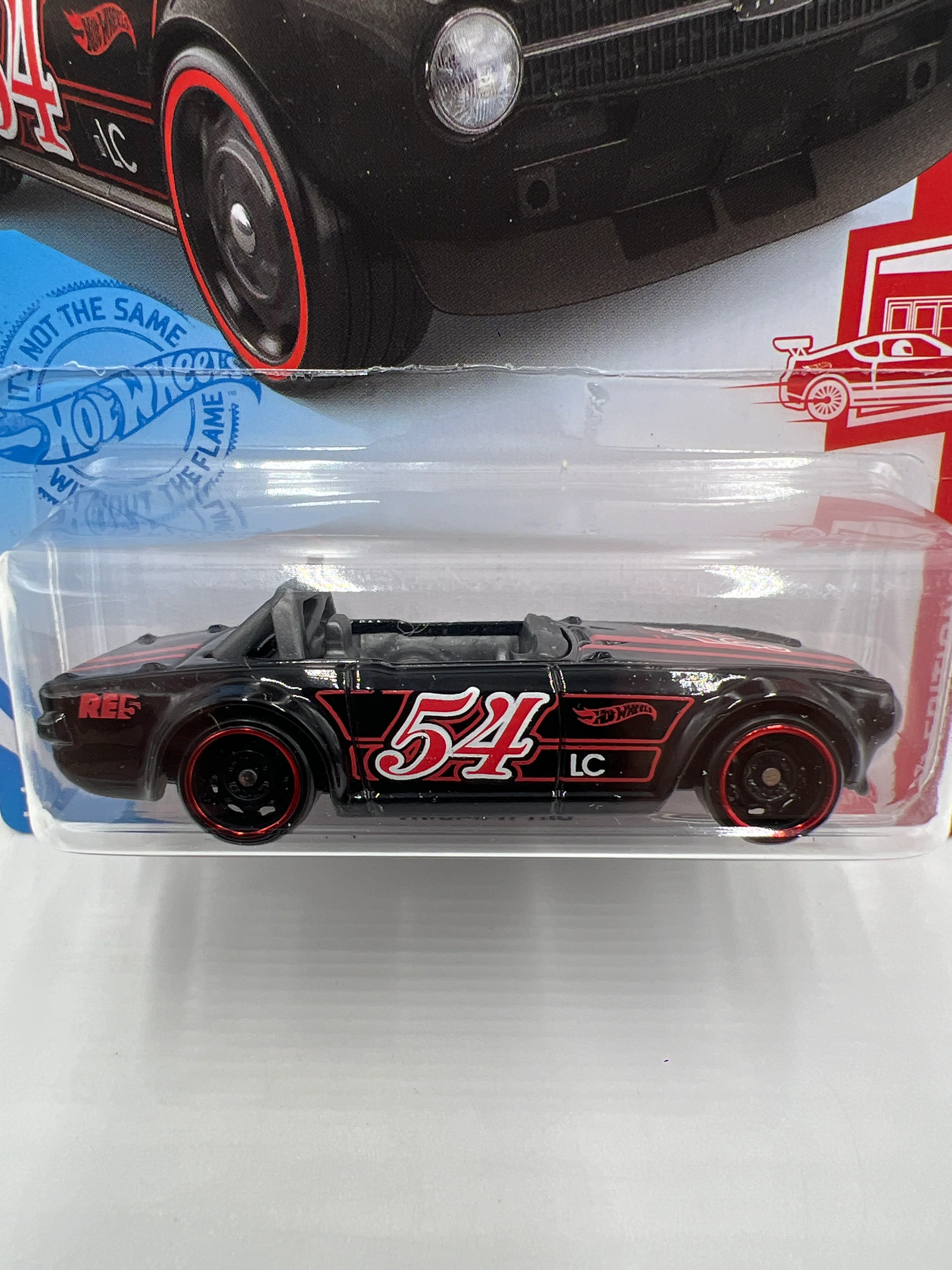 2021 Hot Wheels Target Exclusive Red Edition #9 Triumph TR6 Black 146F - Image 2