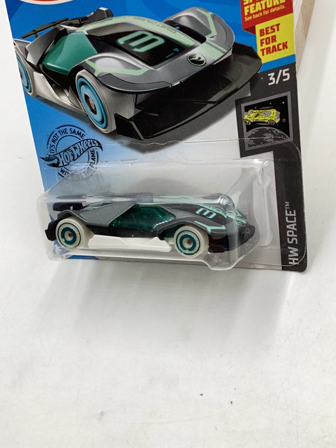 2019 Hot Wheels Treasure Hunt #220 Cyber Speeder Gray 277O - Image 4