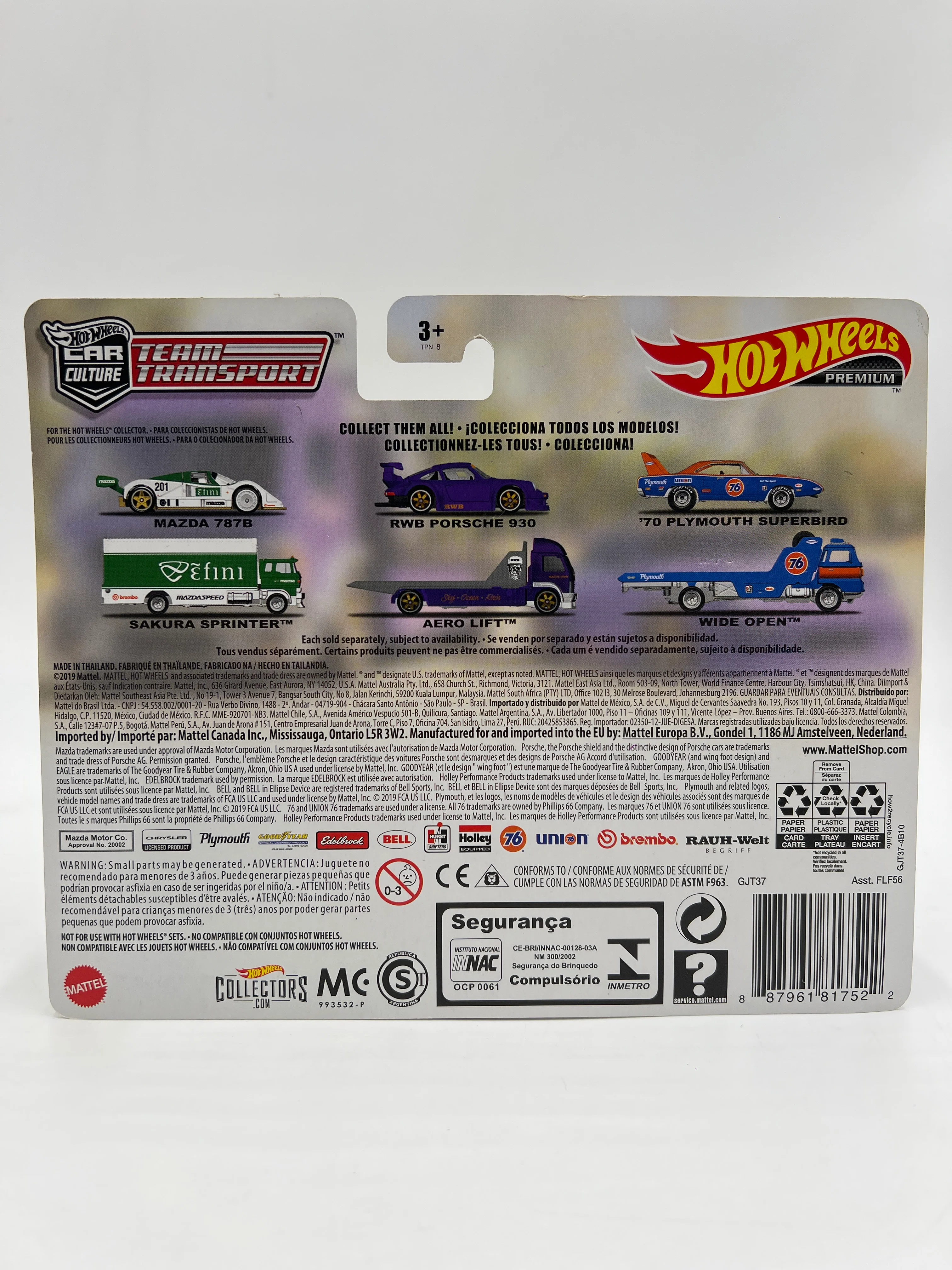 2019 Hot Wheels Team Transport #17 RWB Porsche 930 & Aero Lift Purple W/Protector - Image 8