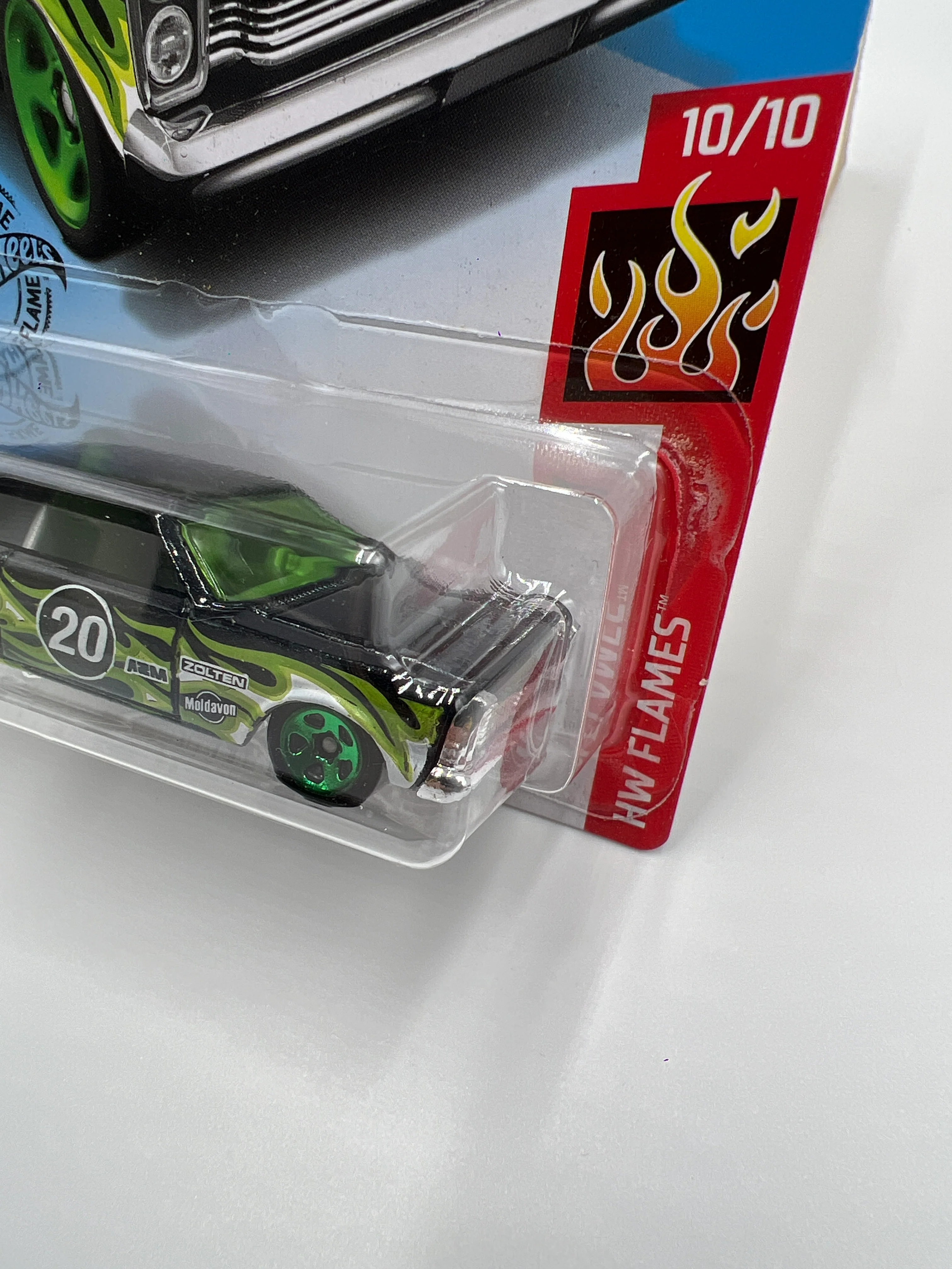 2020 Hot Wheels Flames #221 65 Ford Galaxie Black 25E - Image 3