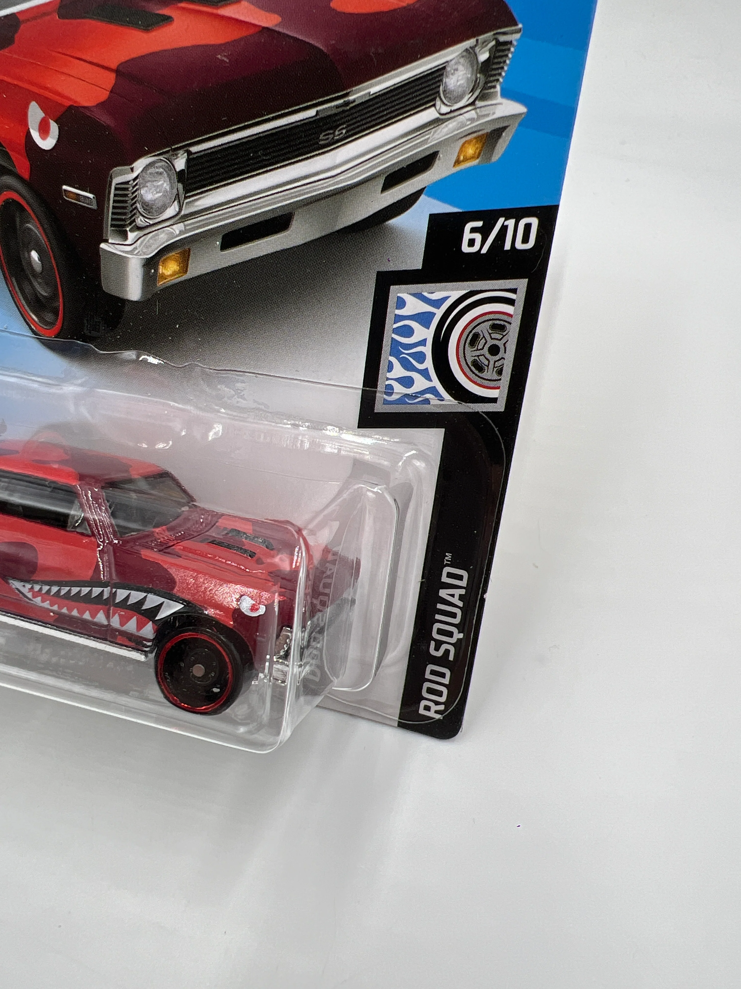 2020 Hot Wheels Rod Squad #73 68 Chevy Nova Camo Red 14E - Image 4