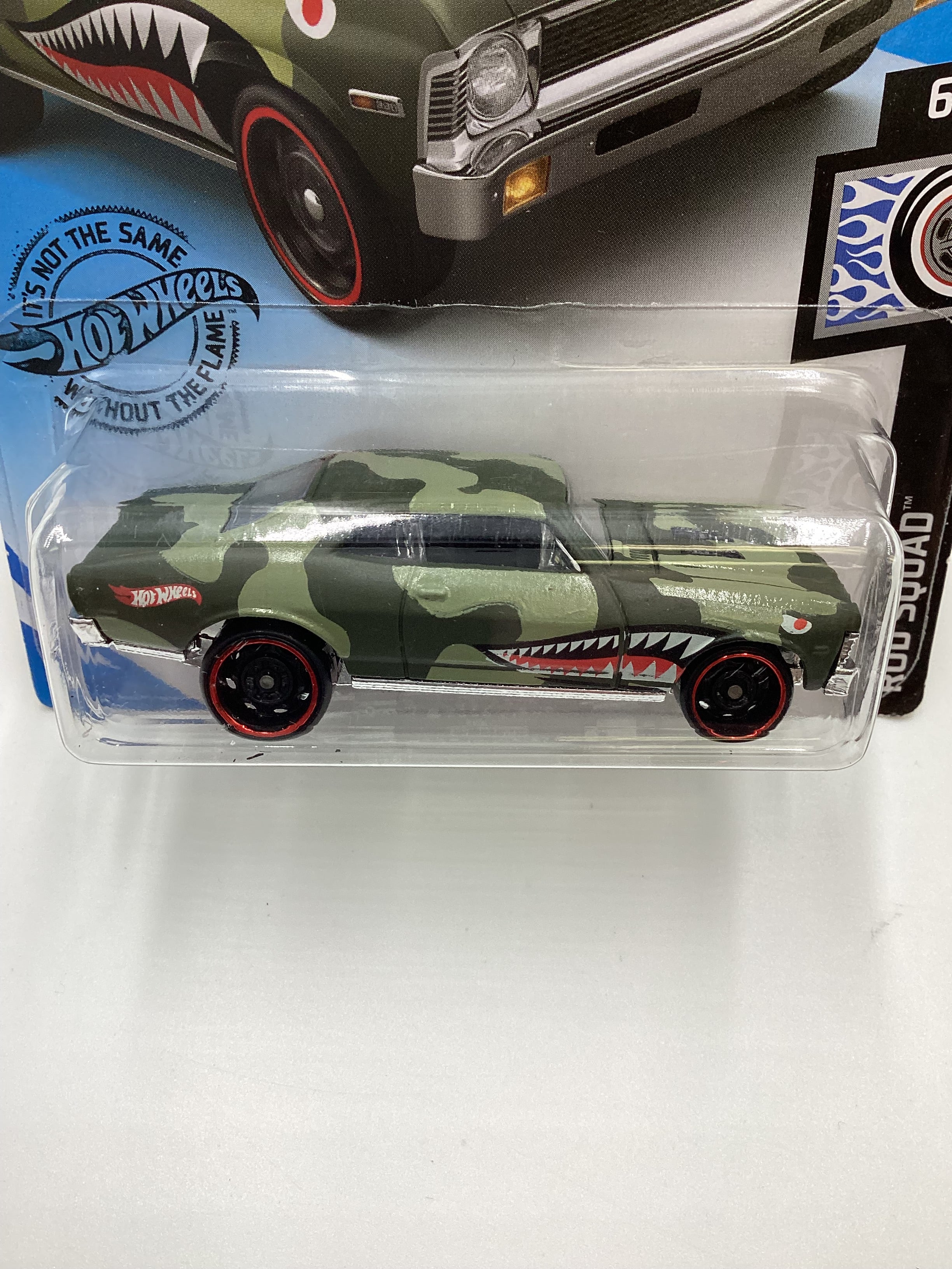 2020 Hot Wheels #73 68 Chevy Nova Green 16D - Image 3