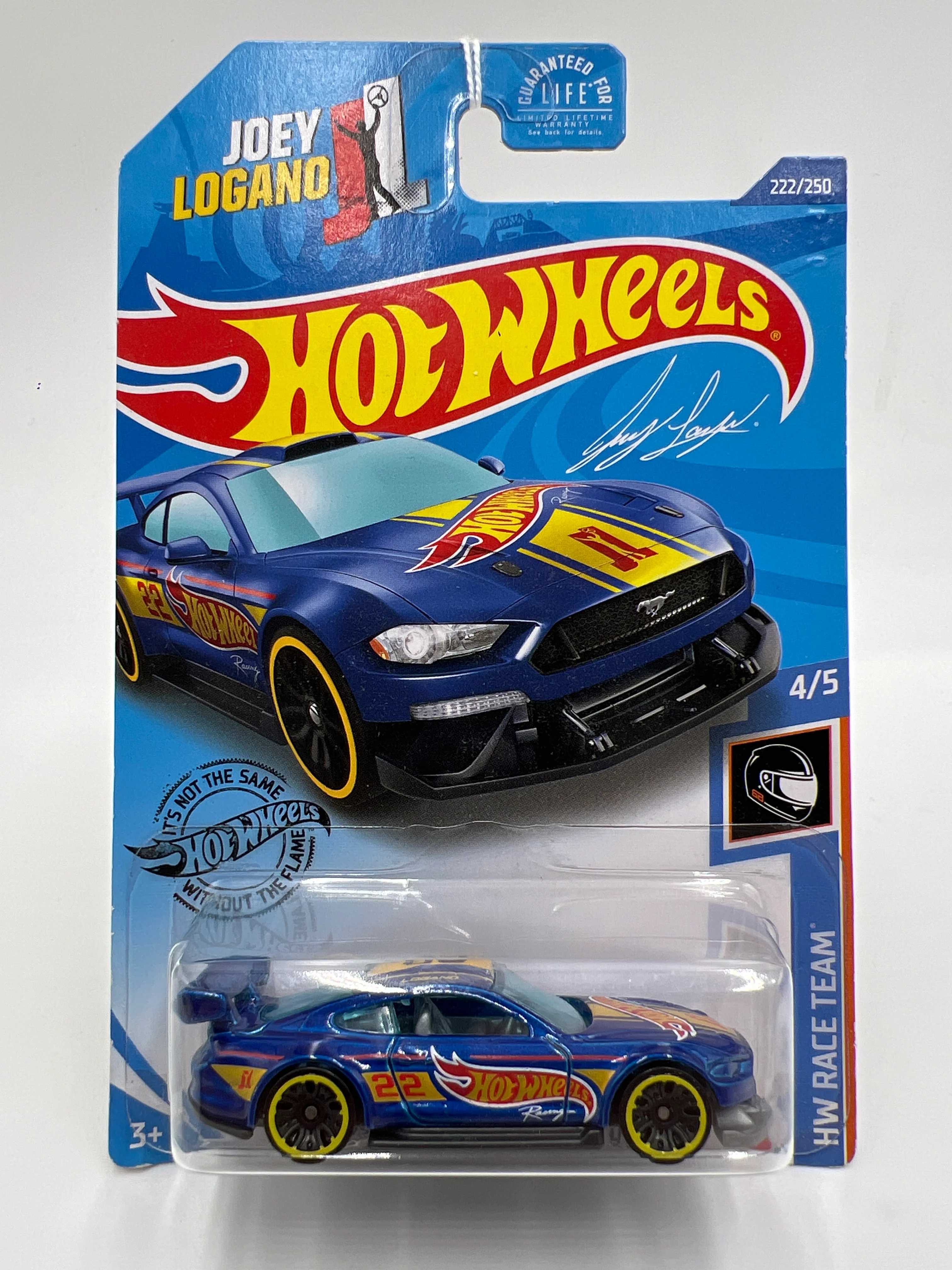 2020 Hot Wheels Race Team #222 Custom 18 Ford Mustang GT Blue Joey Logano 26G