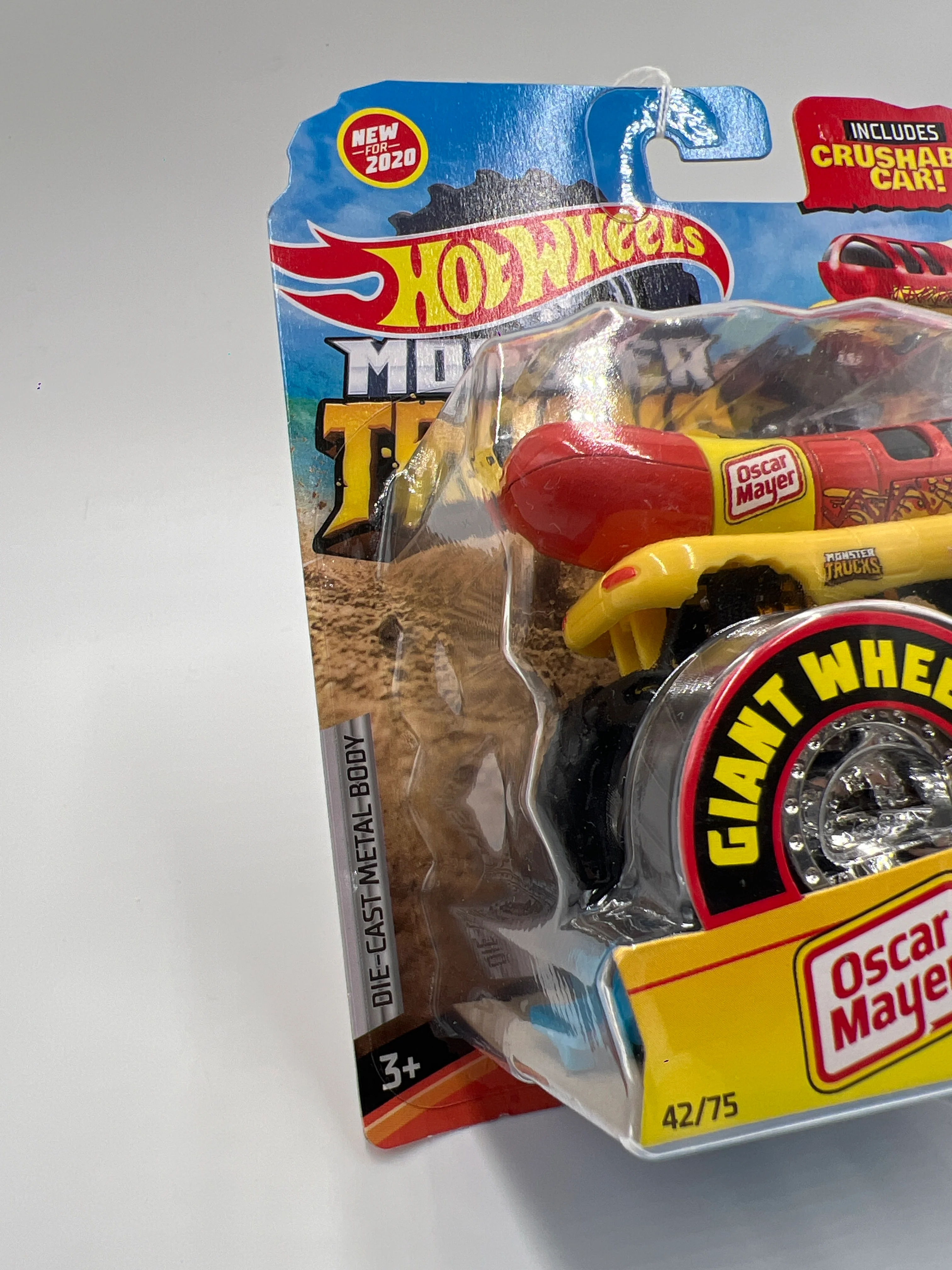 2020 Hot Wheels Monster Trucks Fast Foodie #42 Oscar Mayer Weinermobile 124B - Image 4
