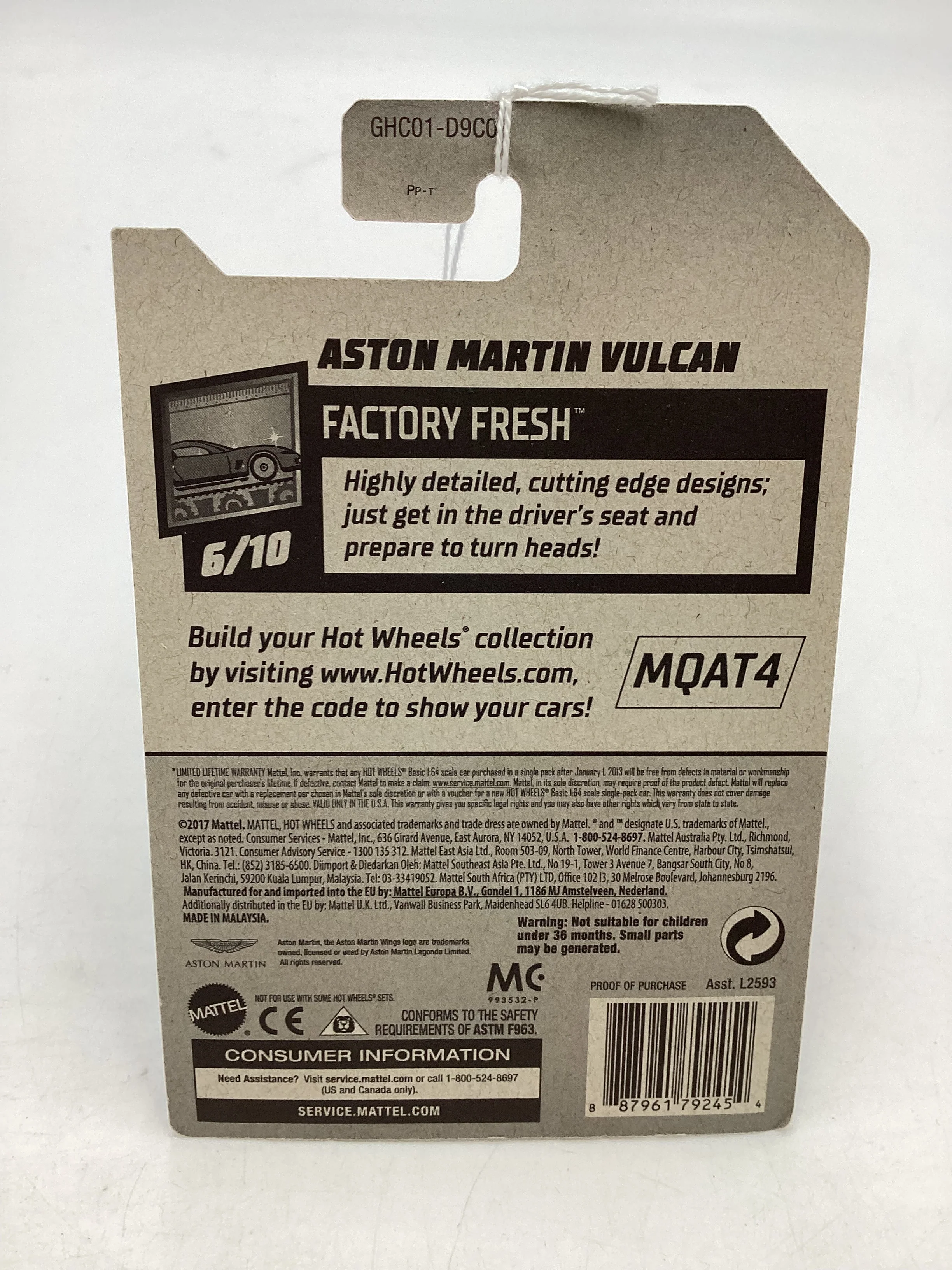2020 Hot Wheels #088 Aston Martin Vulcan 106C - Image 7