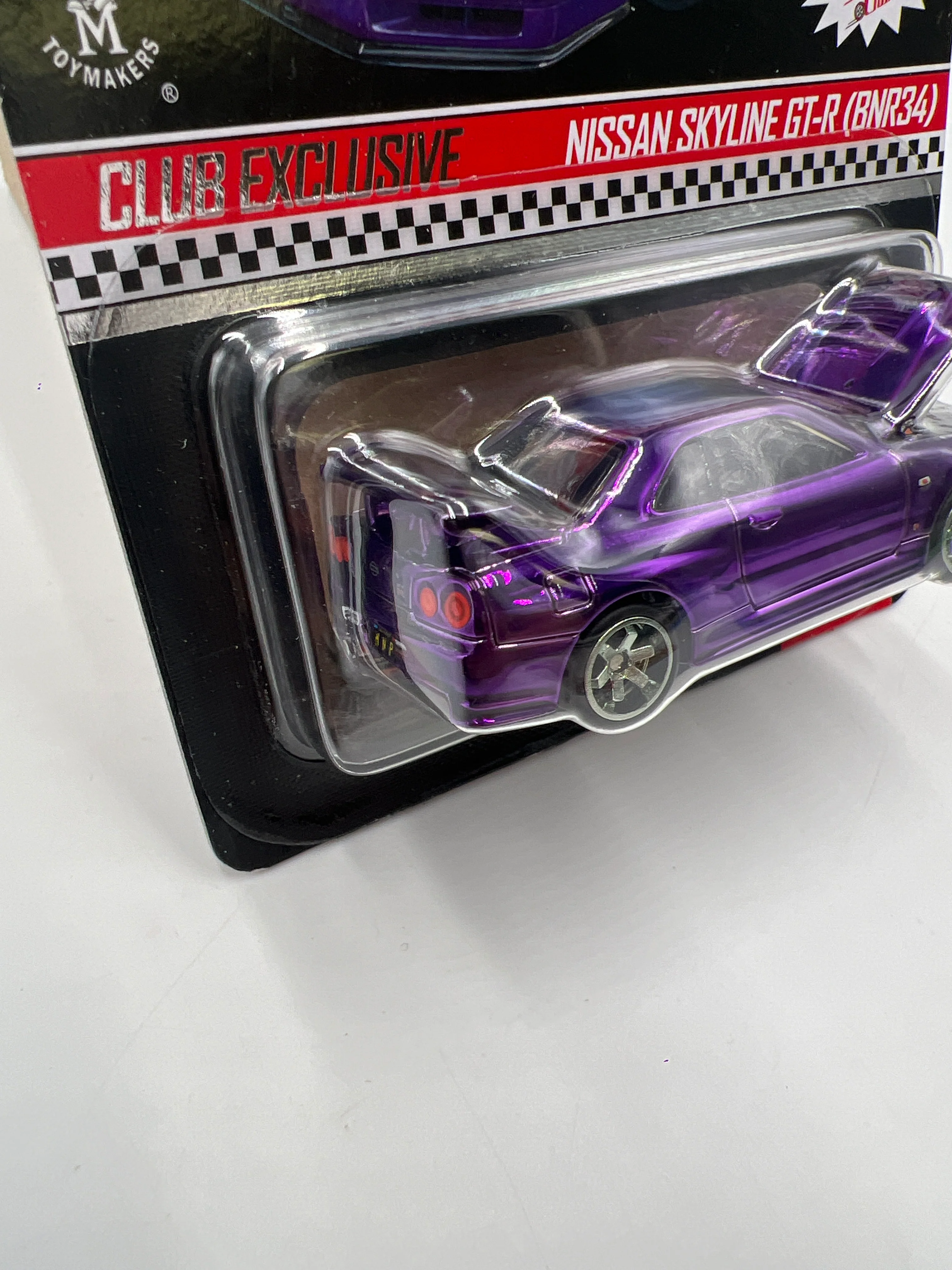 2020 Hot Wheels RLC Club Car Nissan Skyline GT-R BNR34 Purple + Patch & Pin W/Protector - Image 5