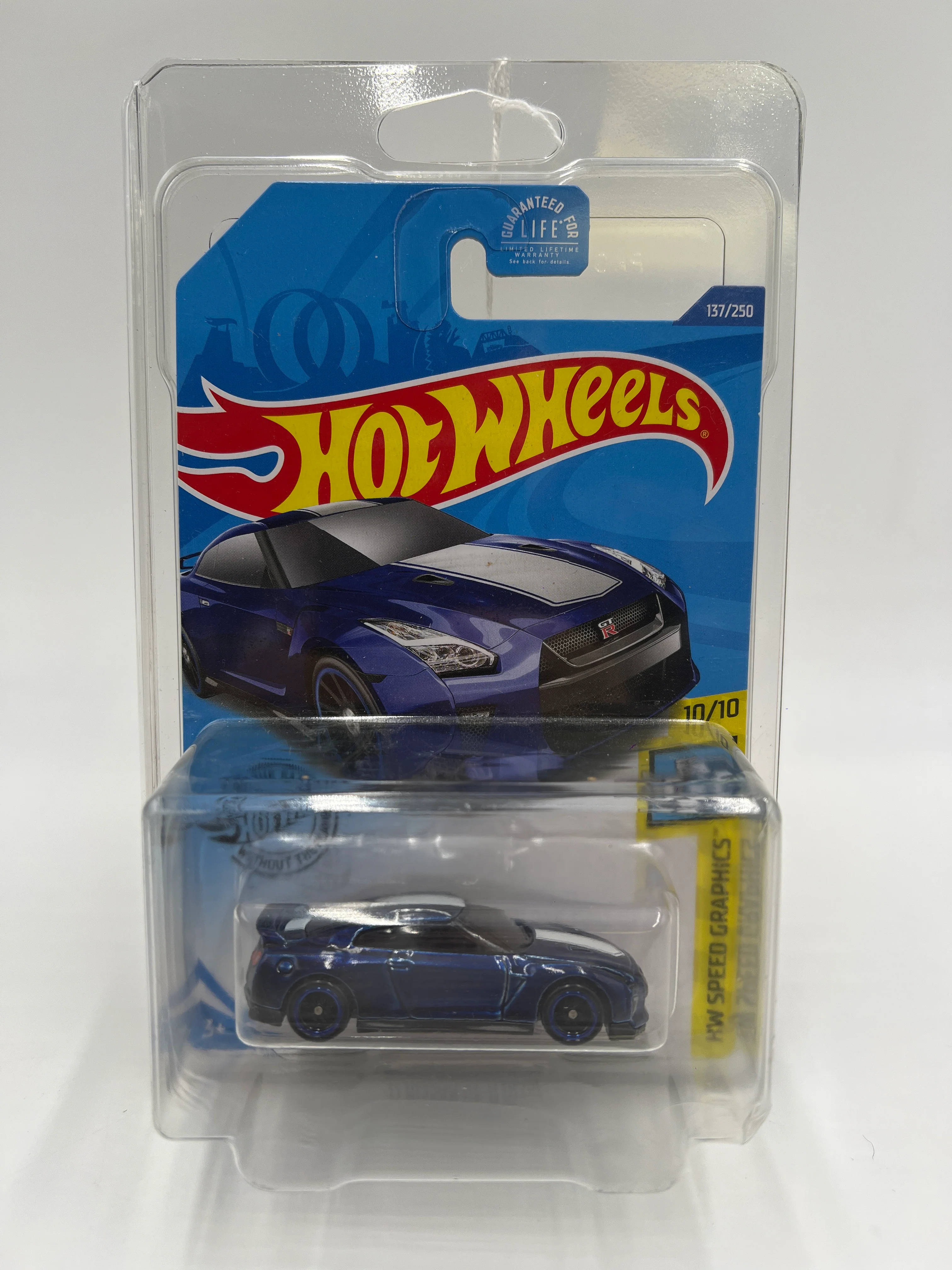 2020 Hot Wheels Super Treasure Hunt #137 17 Nissan GT-R R35 Blue W/Protector See Description - Image 8