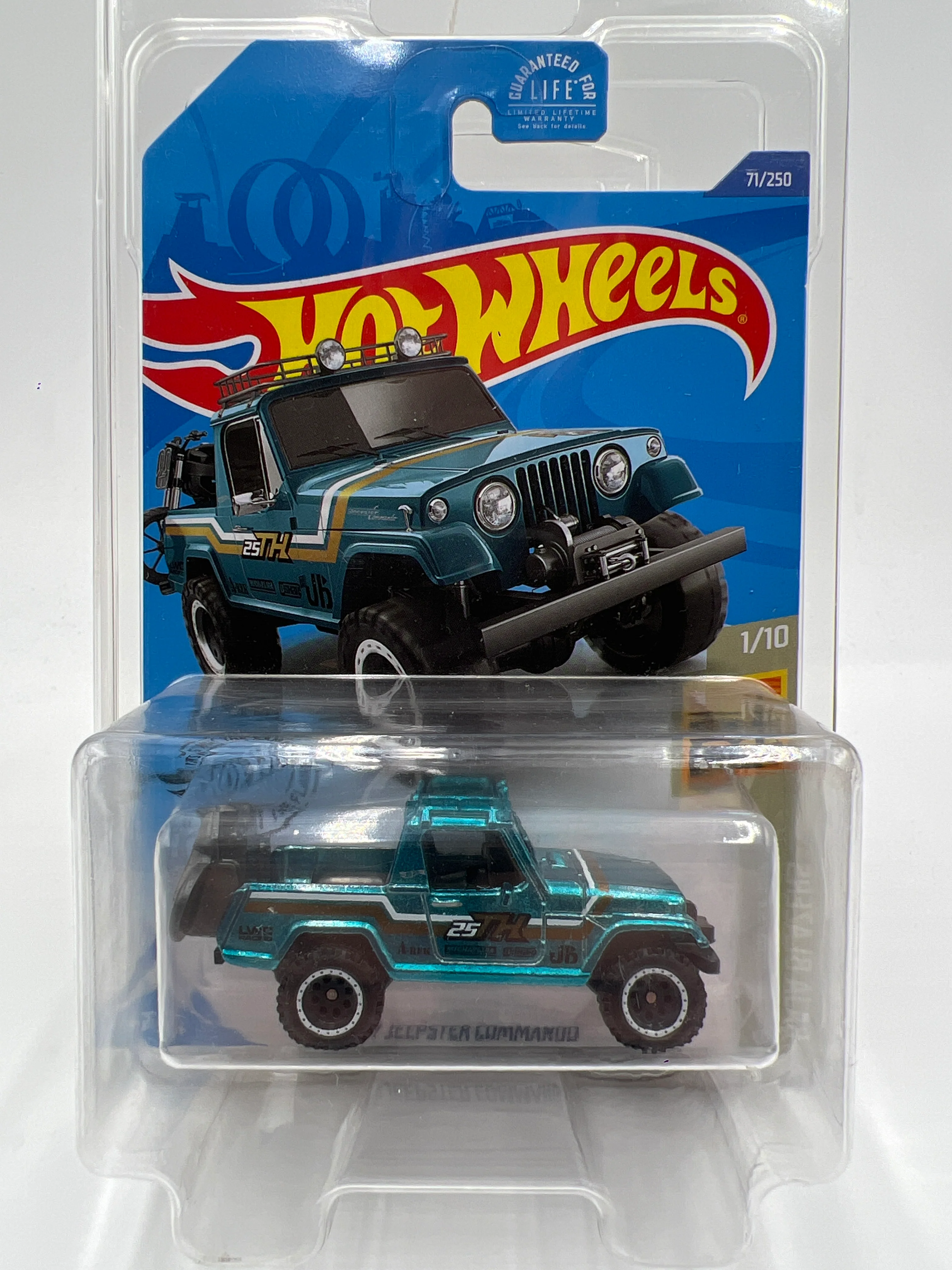 2020 Hot Wheels Super Treasure hunt #71 67 Jeepster Commando Blue W/Protector - Image 8