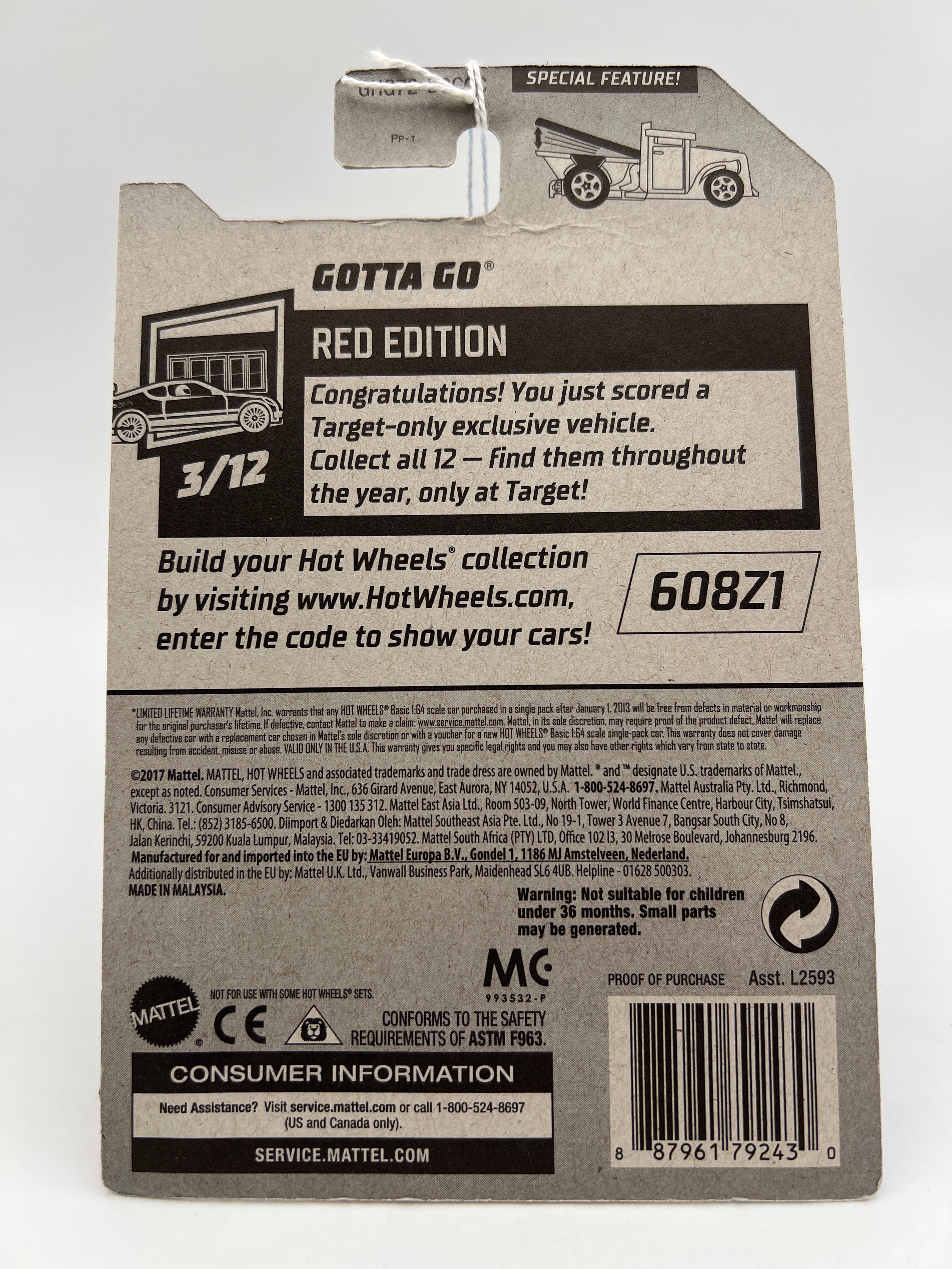 2020 Hot Wheels Target Exclusive Red Edition #5 Gotta Go Red - Image 6