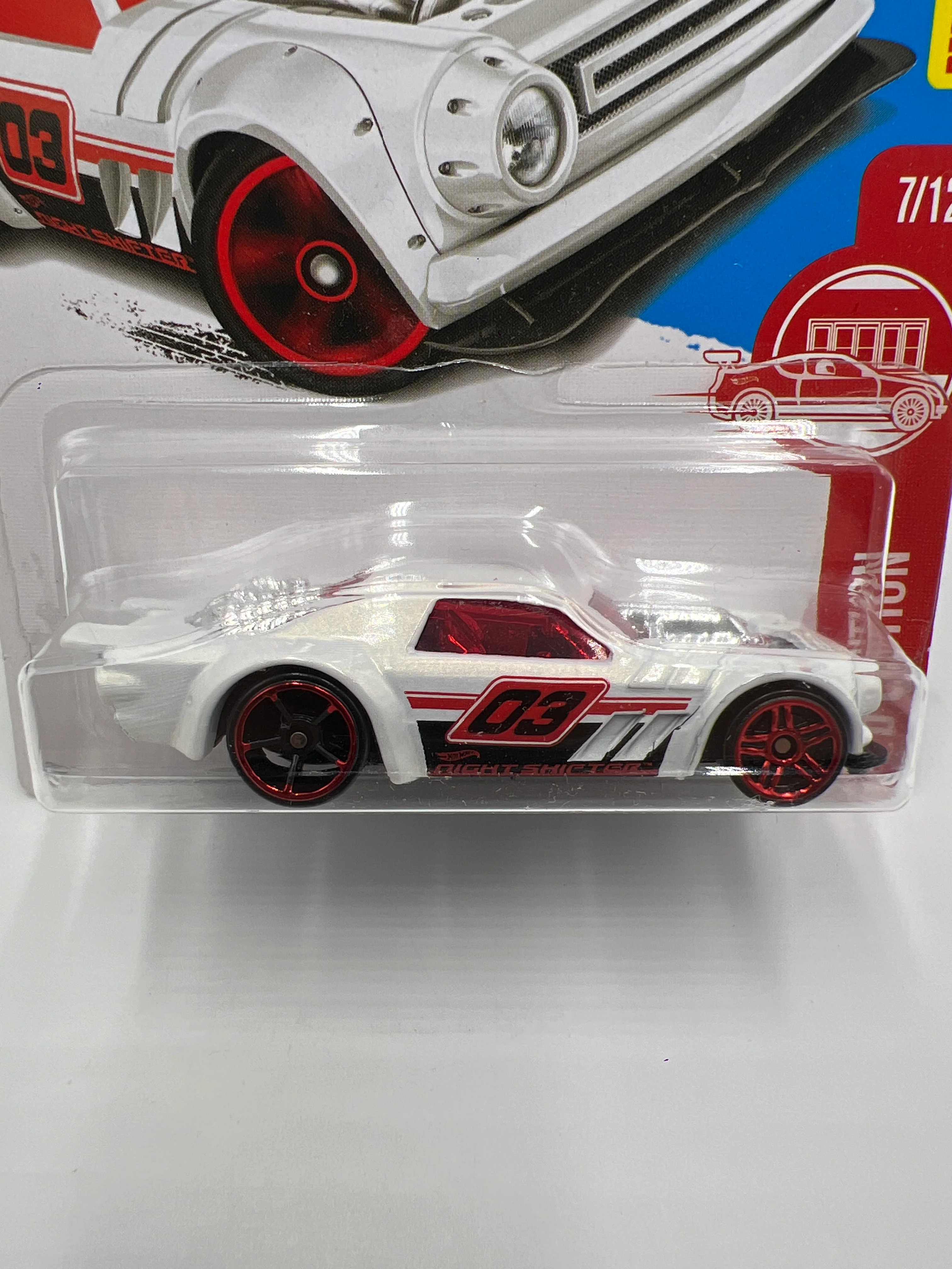 2017 Hot Wheels Target Exclusive Red Edition Night Shifter White 148F - Image 2