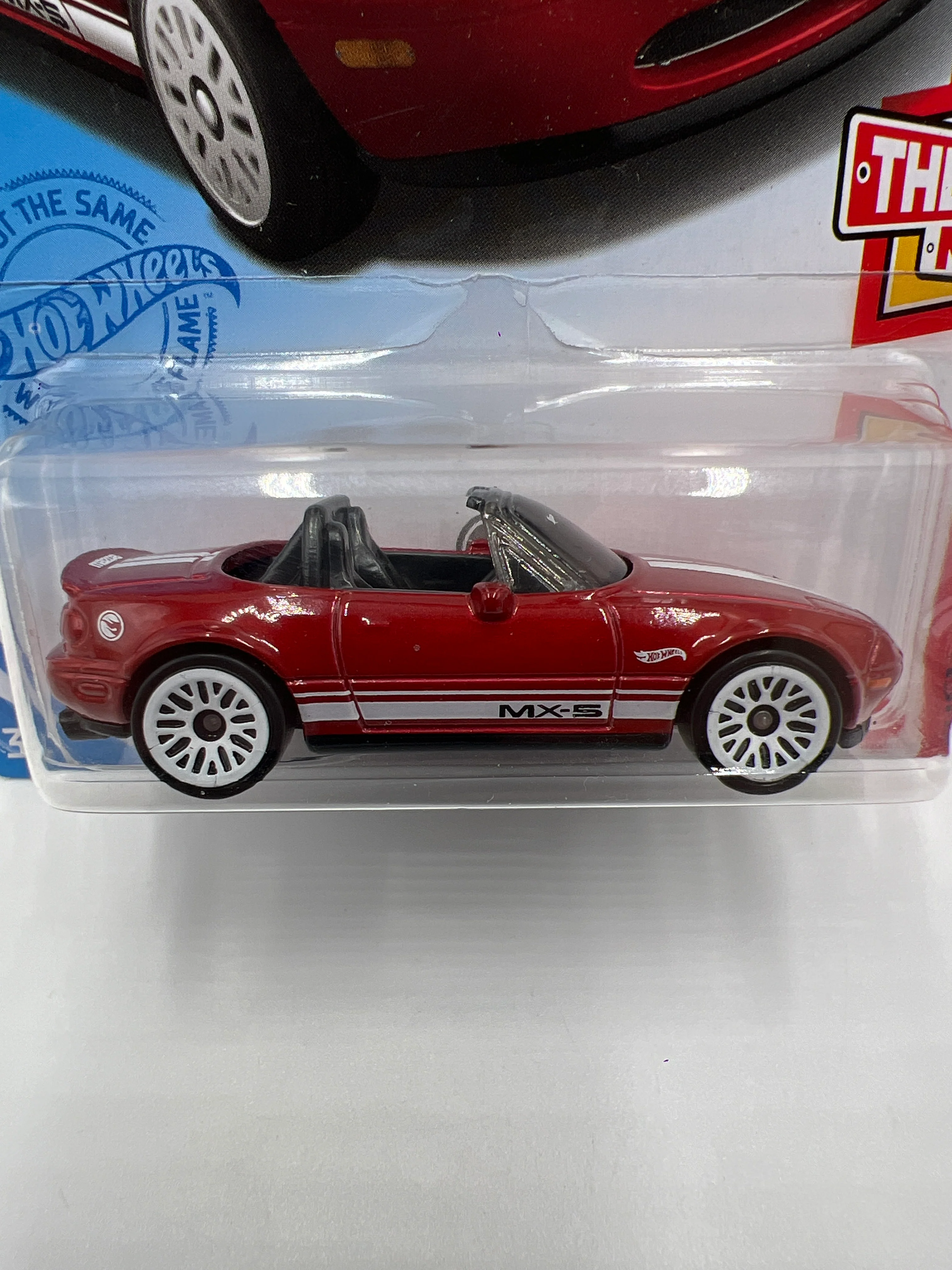 2021 Hot Wheels Treasure Hunt Then And Now #190 91 Mazda MX-5 Miata Red Bad J-Hook 277C - Image 3