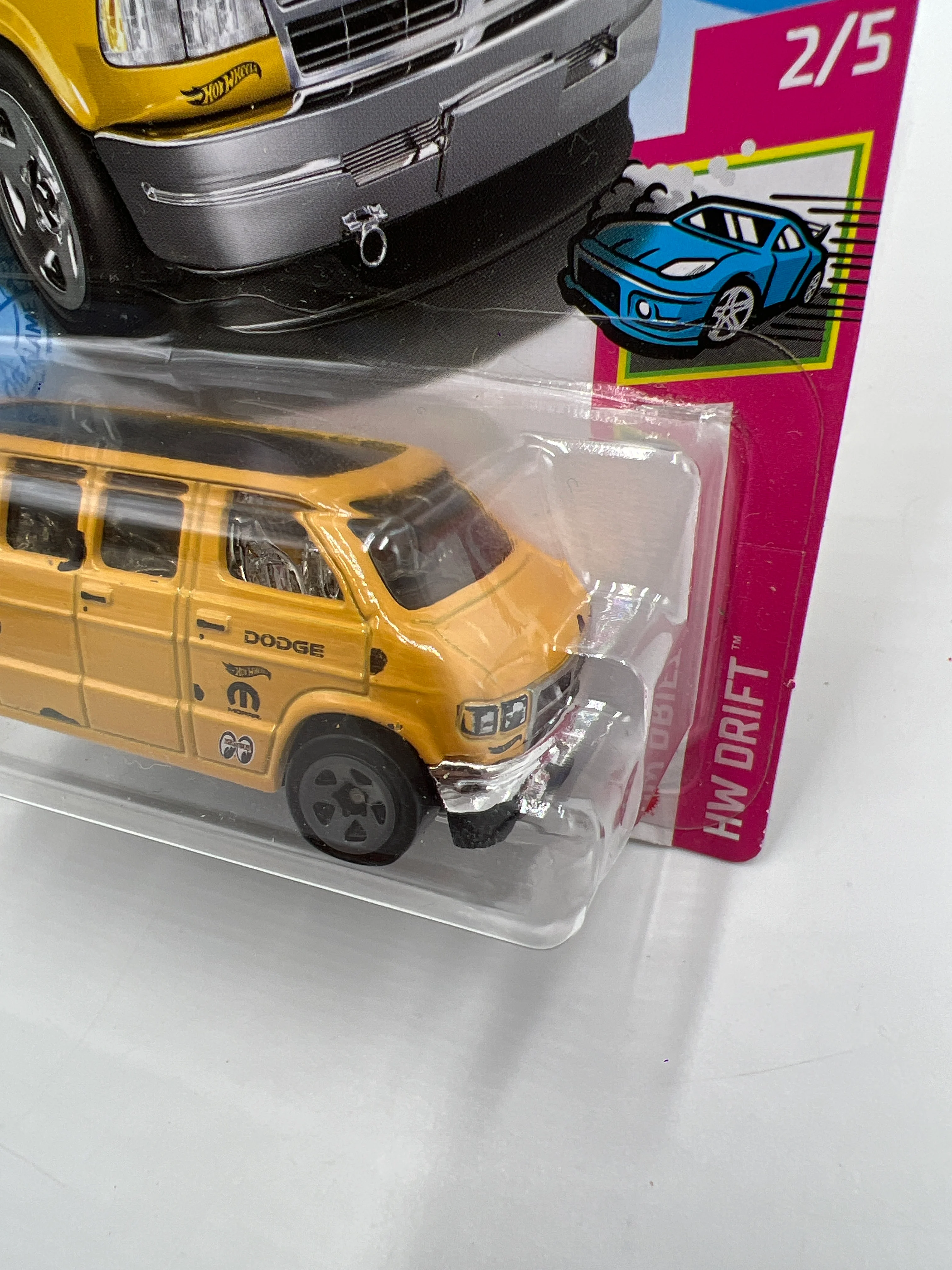 2021 Hot Wheels Drift #50 Dodge Van Yellow 40H - Image 3