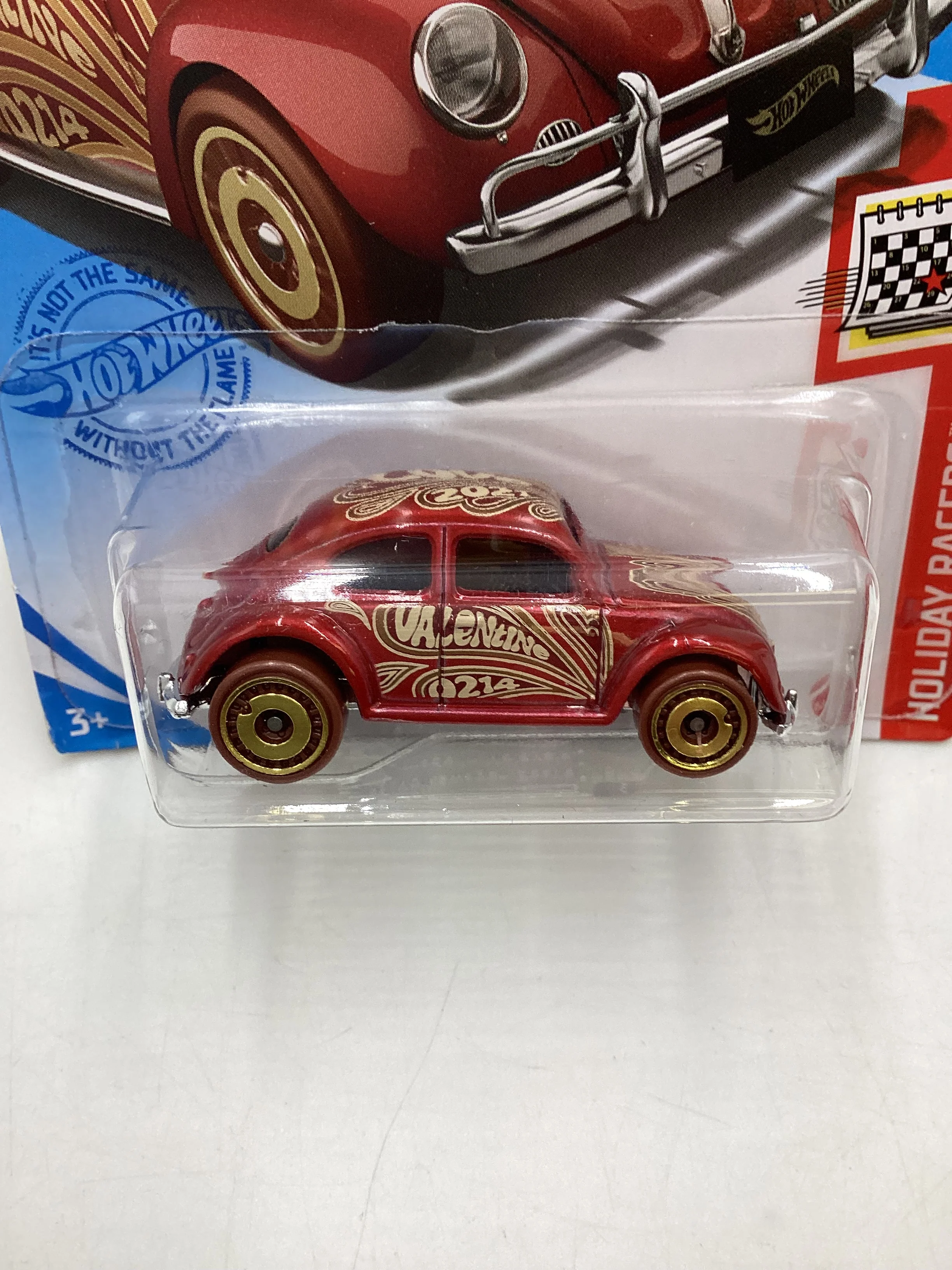 2021 Hot Wheels #96 Volkswagen Beetle Red 93D - Image 2