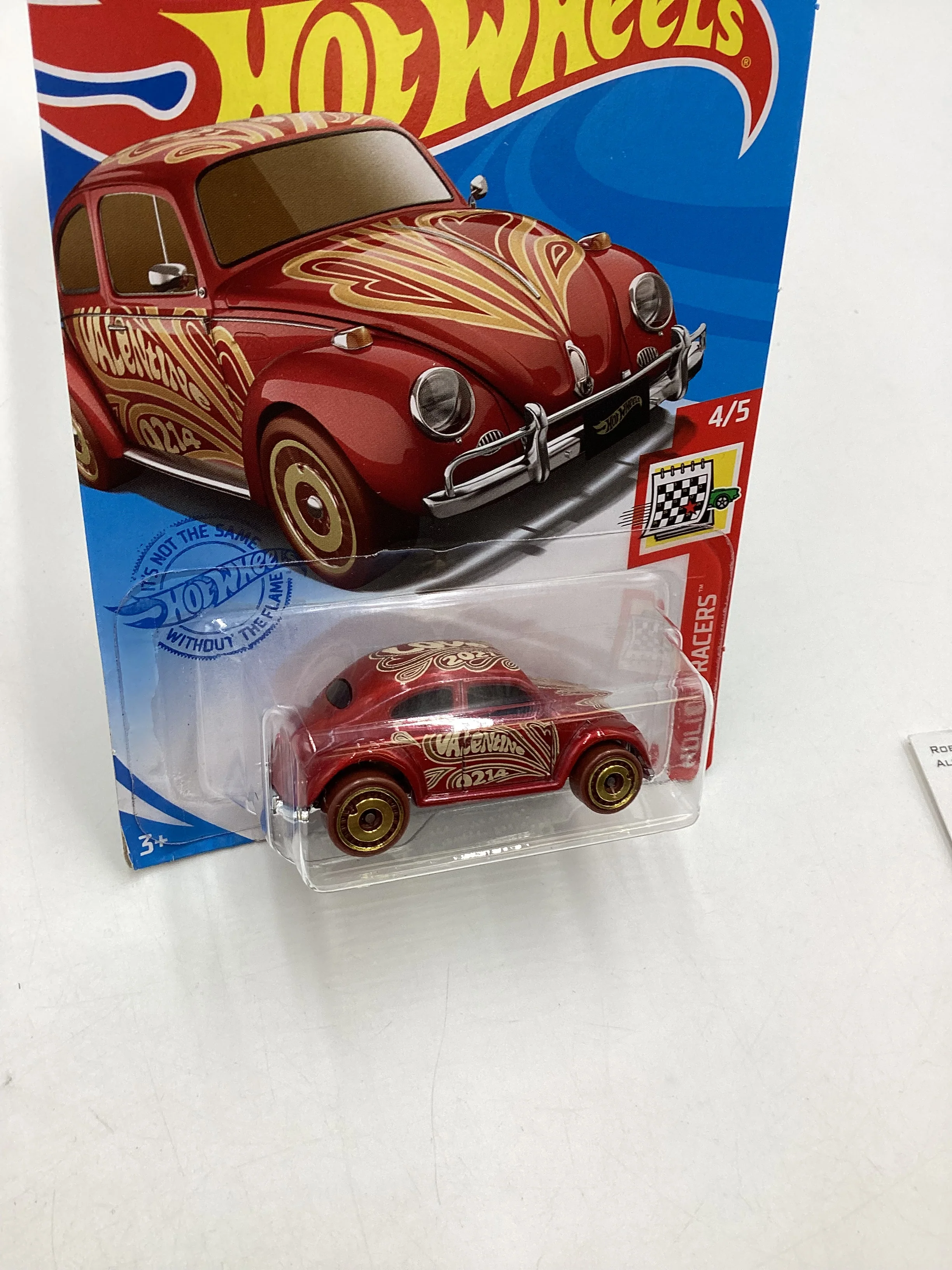 2021 Hot Wheels #96 Volkswagen Beetle Red 93D - Image 4