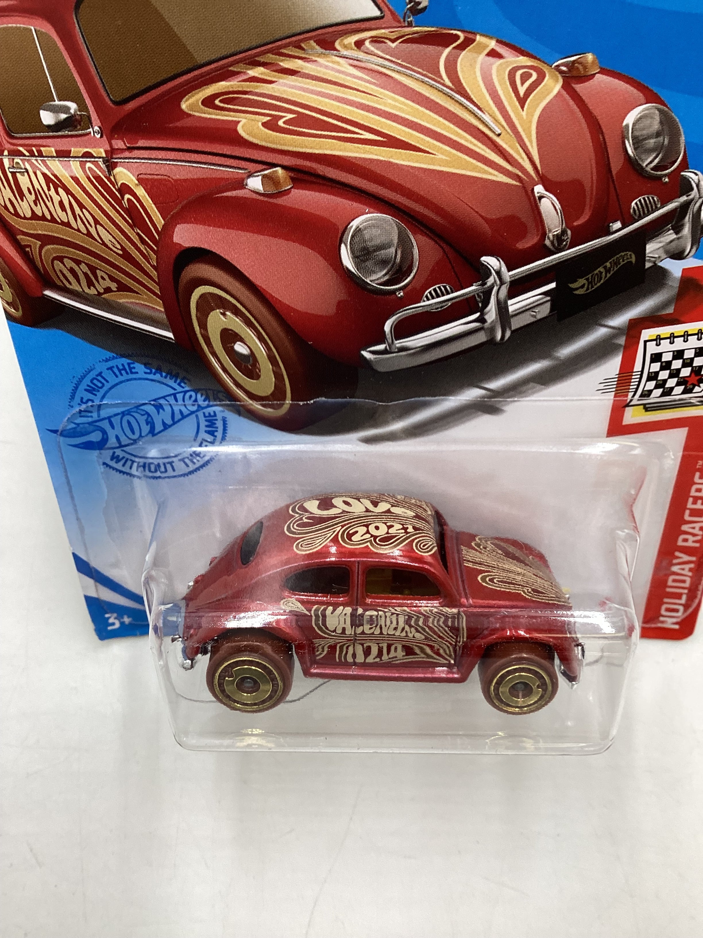 2021 Hot Wheels #96 Volkswagen Beetle Red 93D - Image 5
