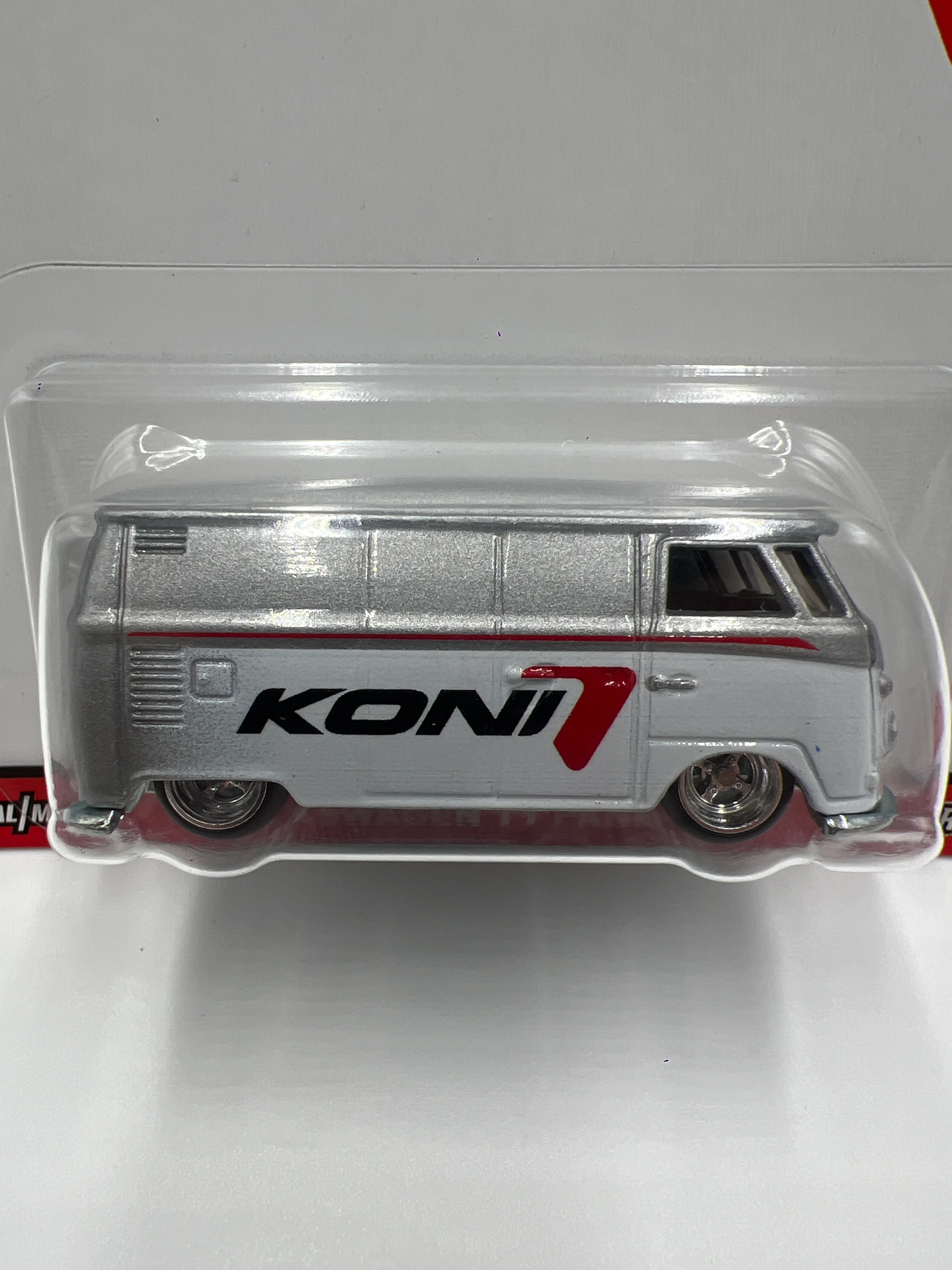Hot Wheels Car Culture Koni #4 Volkswagen T1 Panel Bus Silver/White 257A - Image 2