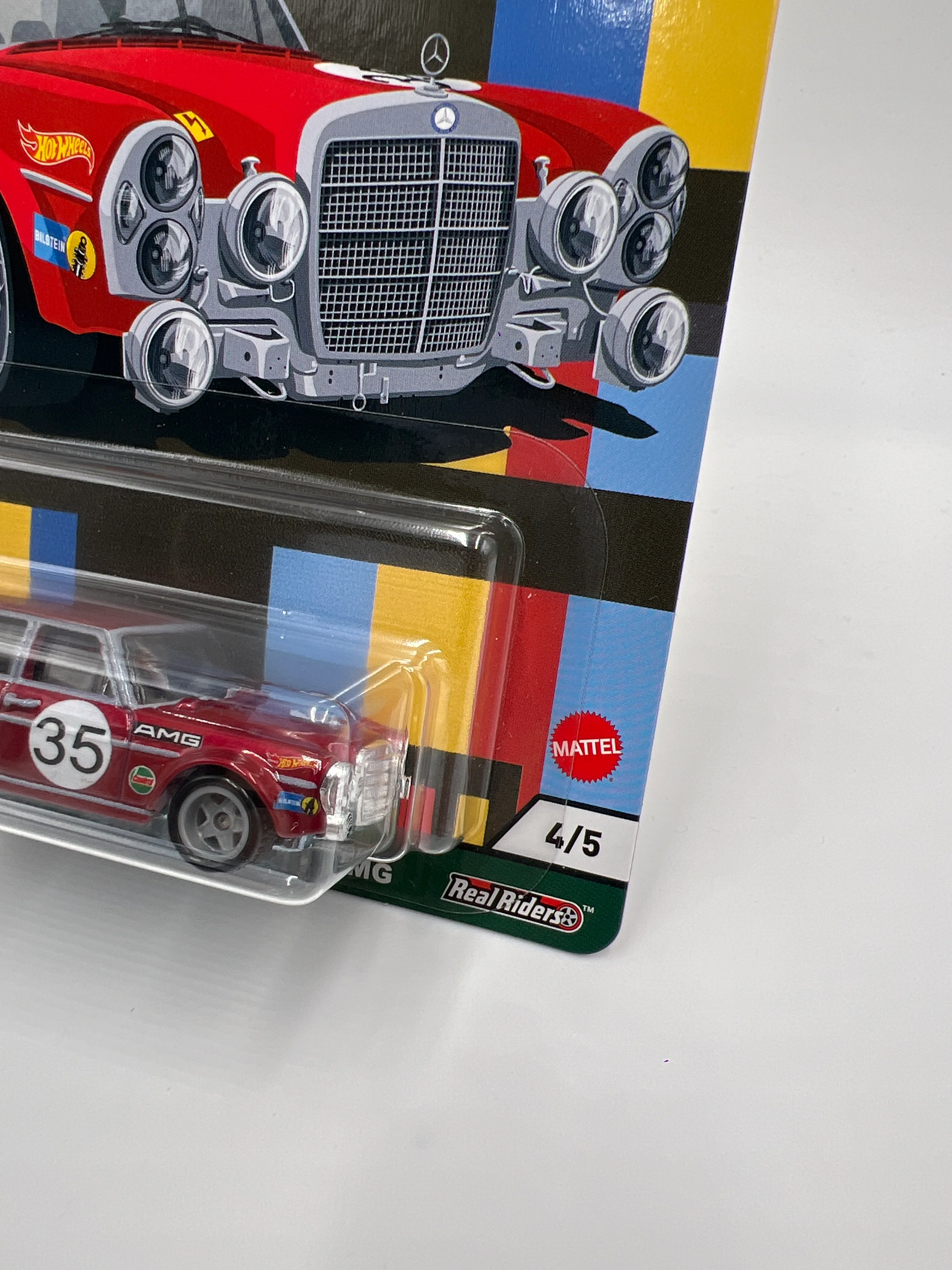 2021 Hot Wheels Car Culture Deutschland Design #4 Mercedes-Benz 300 SEL 6.8 AMG Red 257D - Image 3