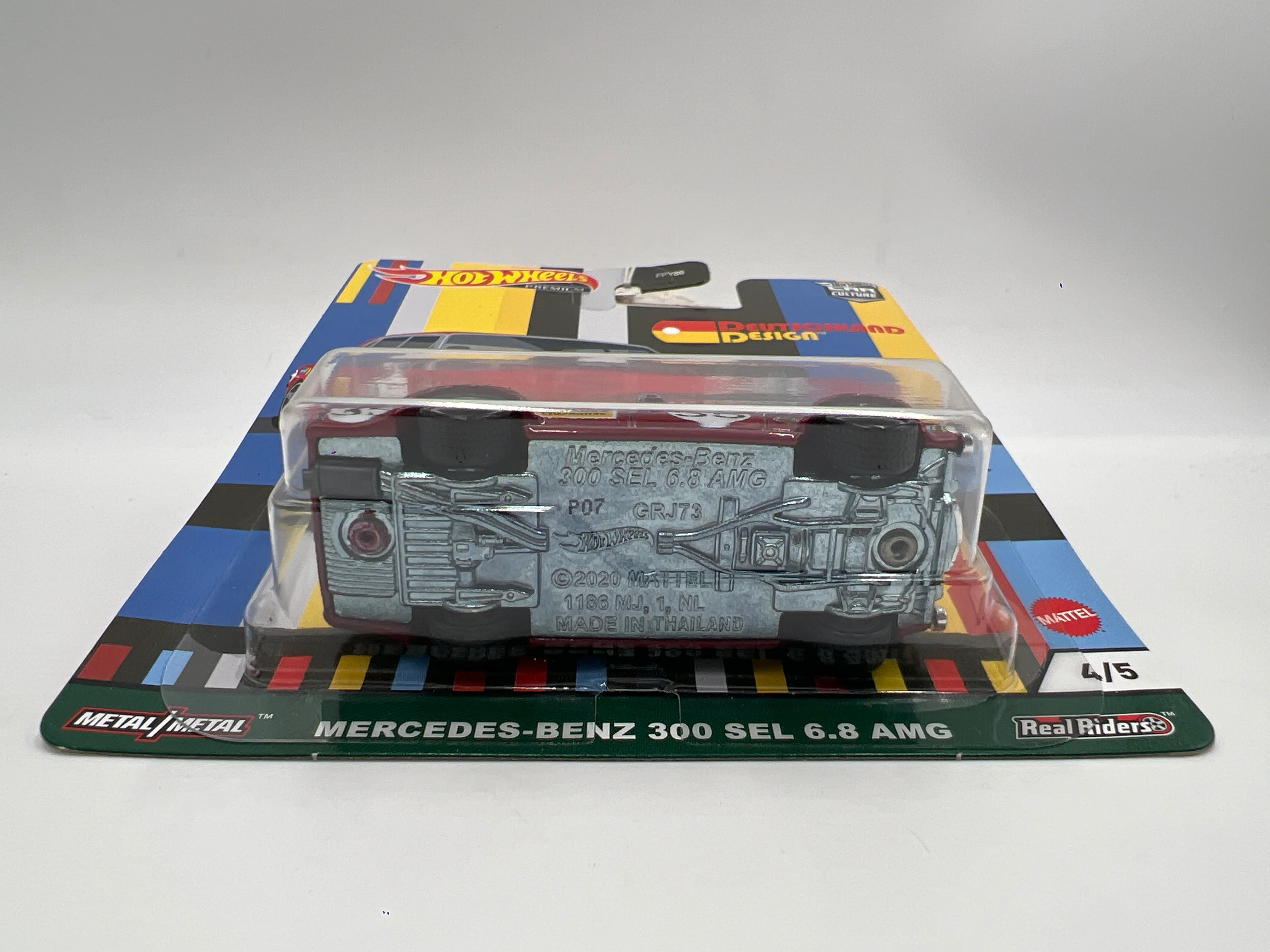 2021 Hot Wheels Car Culture Deutschland Design #4 Mercedes-Benz 300 SEL 6.8 AMG Red 257D - Image 5