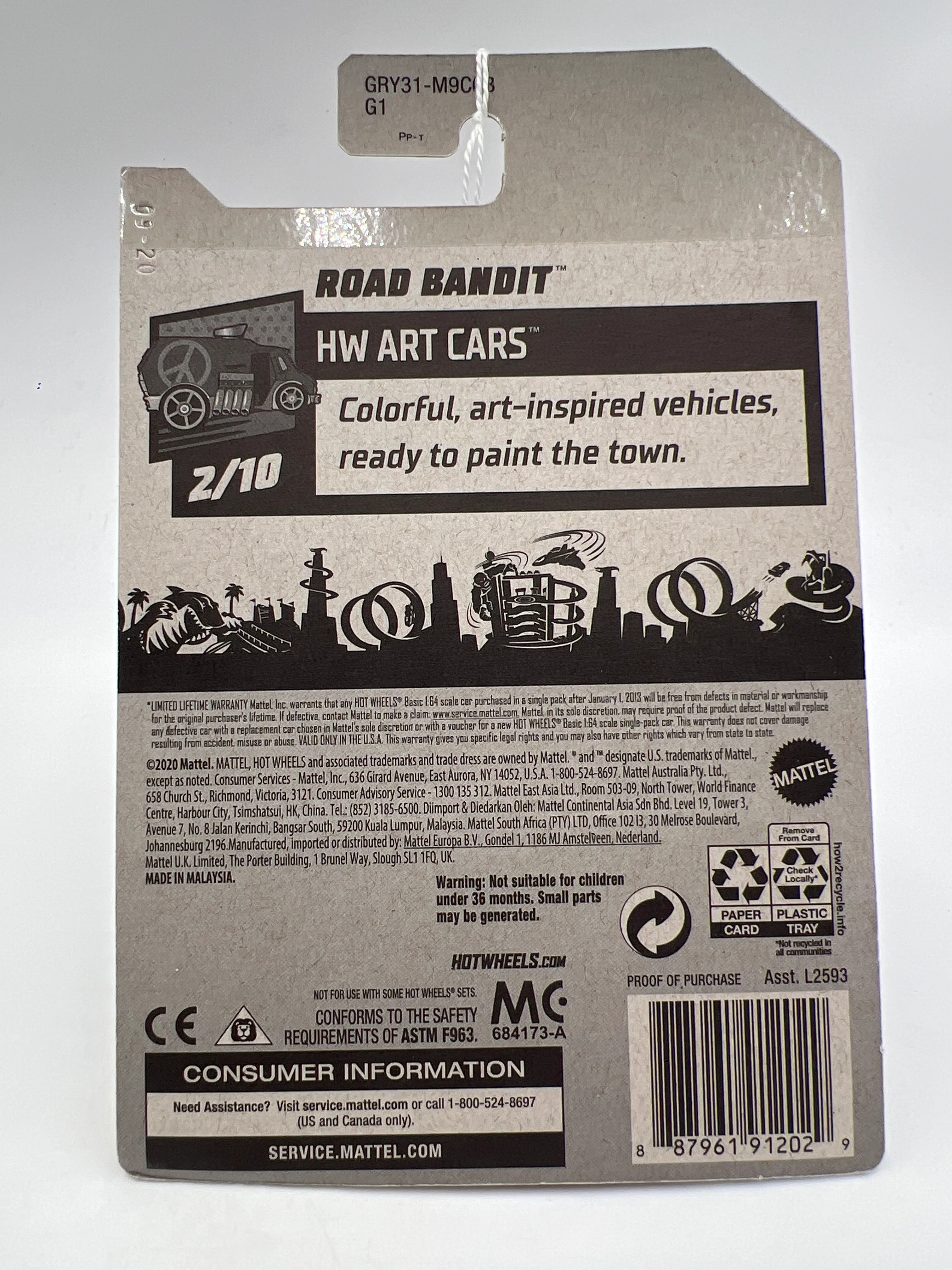 2021 Hot Wheels Art Cars #20 Road Bandit VV2 - Image 6