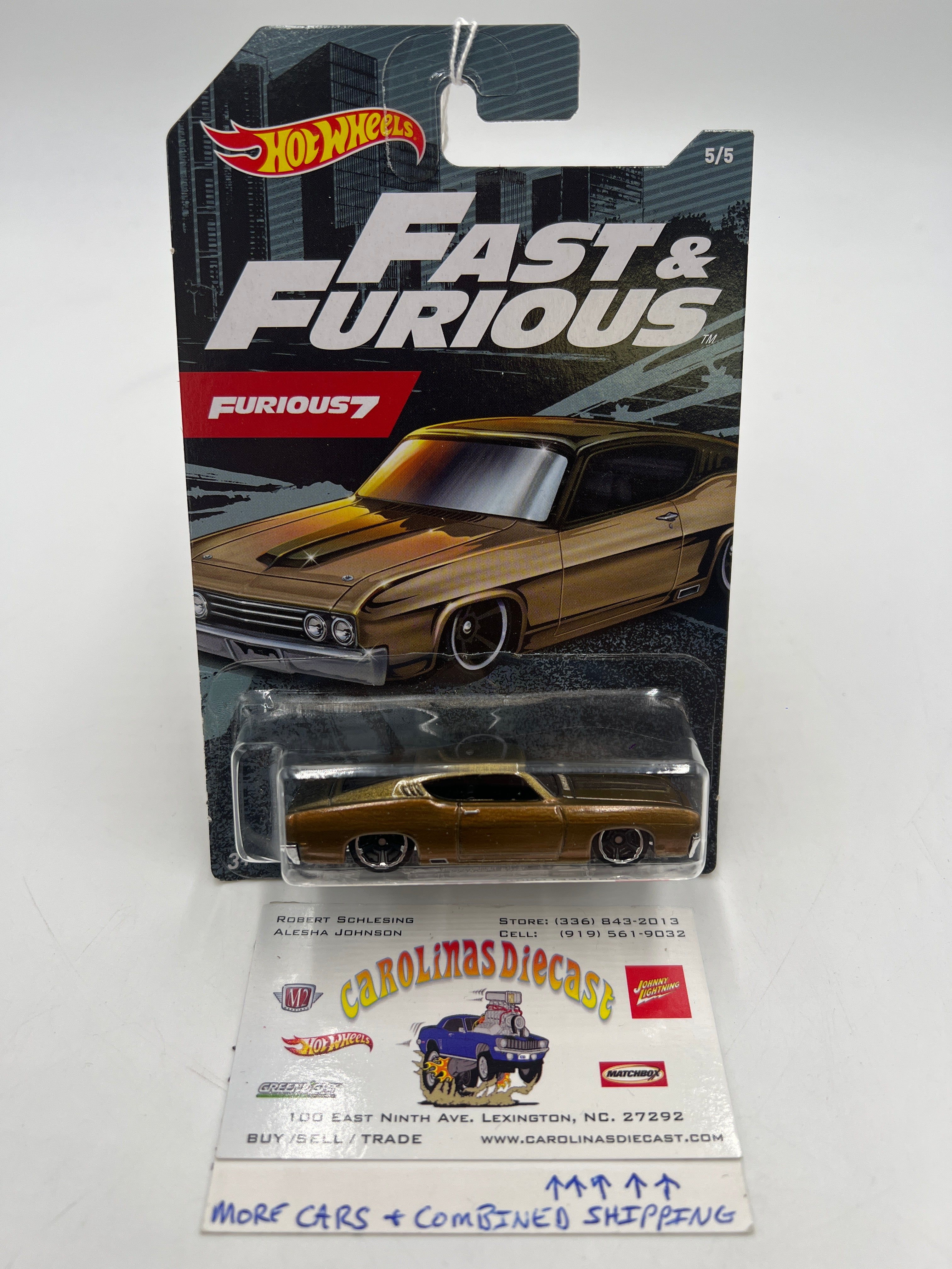 2020 Hot Wheels Fast and Furious 7 #5 69 Ford Torino Talladega 72H