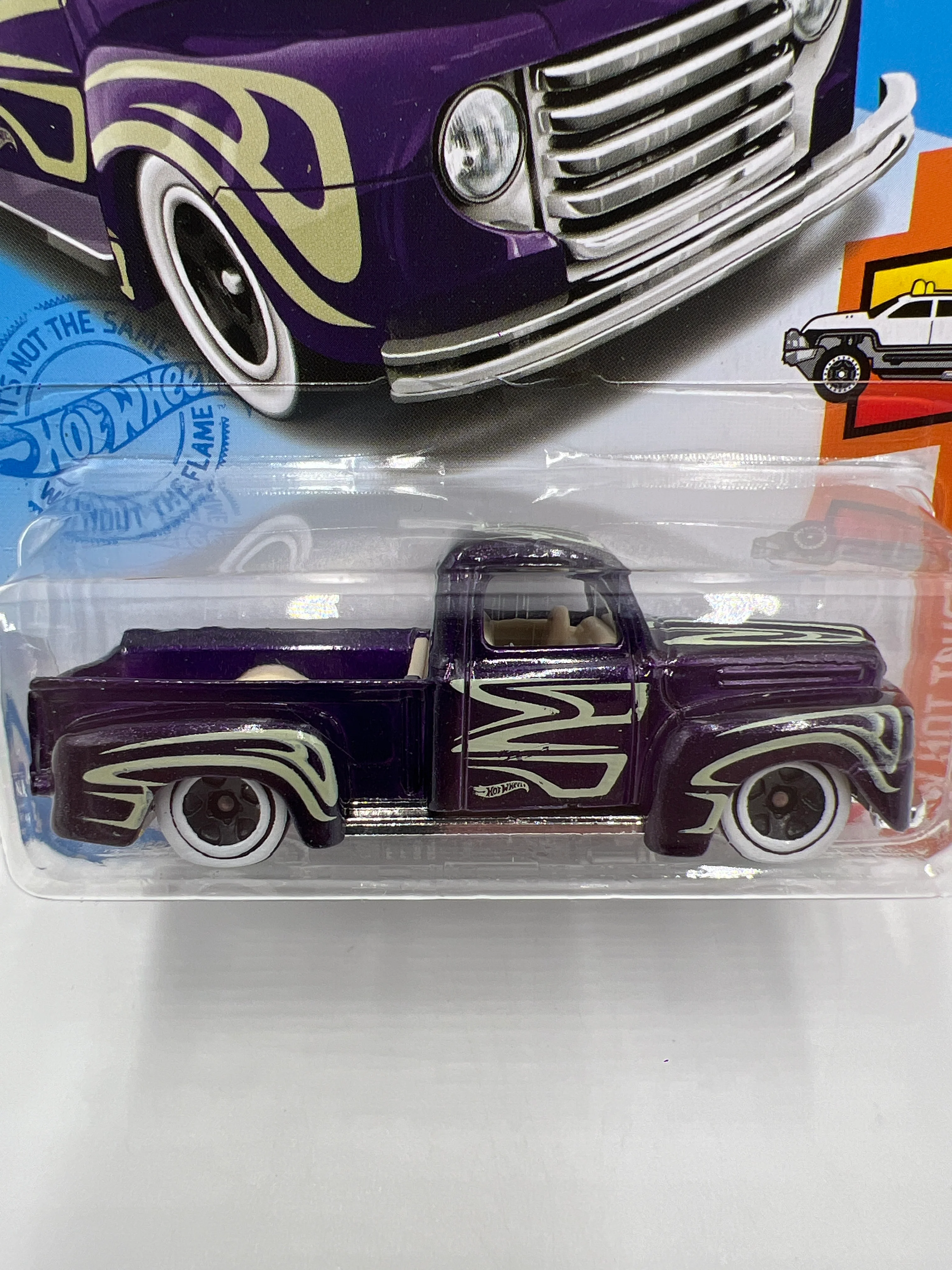2021 Hot Wheels Hot Trucks #225 49 Ford F1 Purple 31C - Image 3