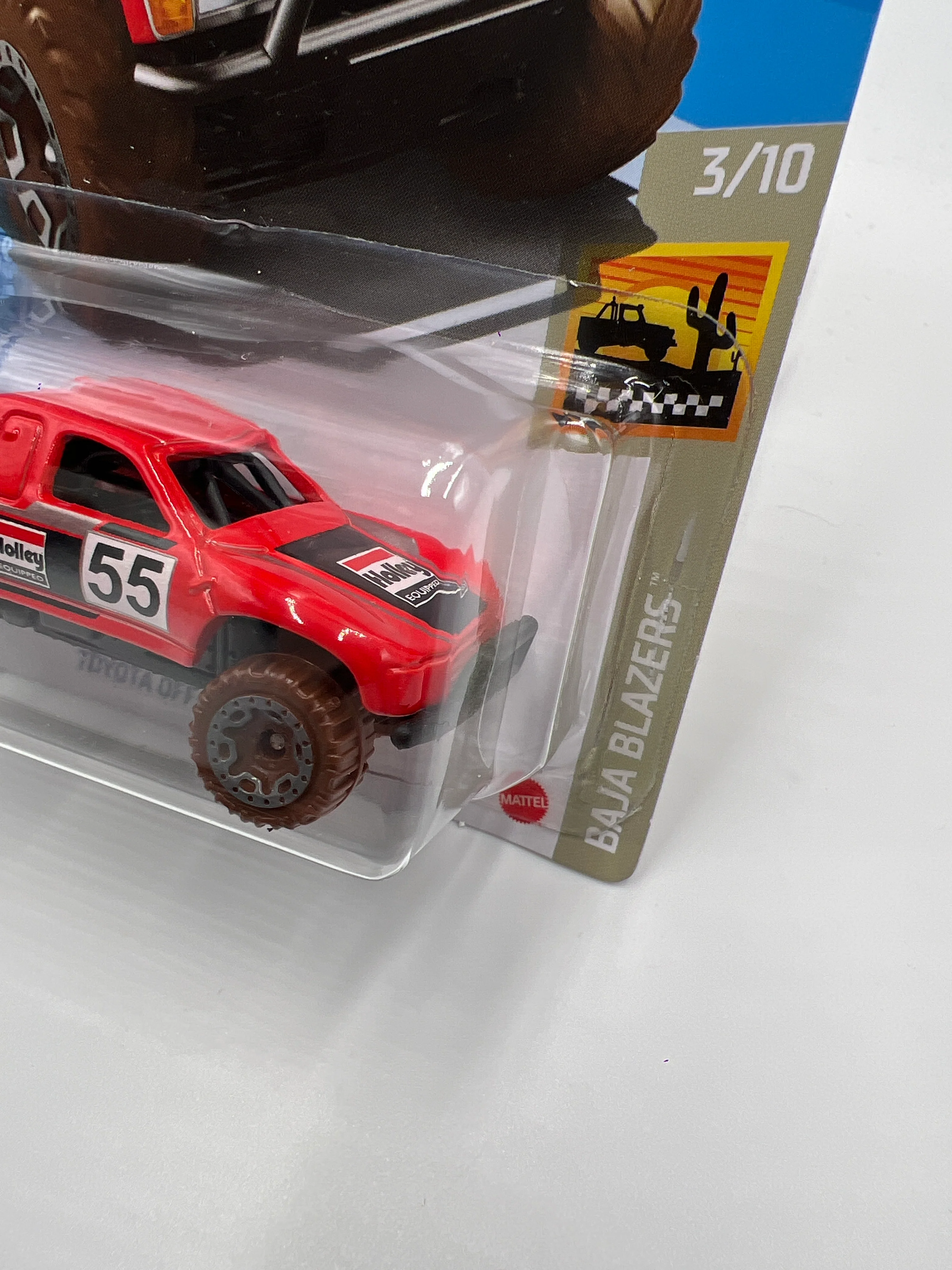 2021 Hot Wheels HW Baja Blazers #4 Toyota Off-Road Truck Red 95A - Image 4