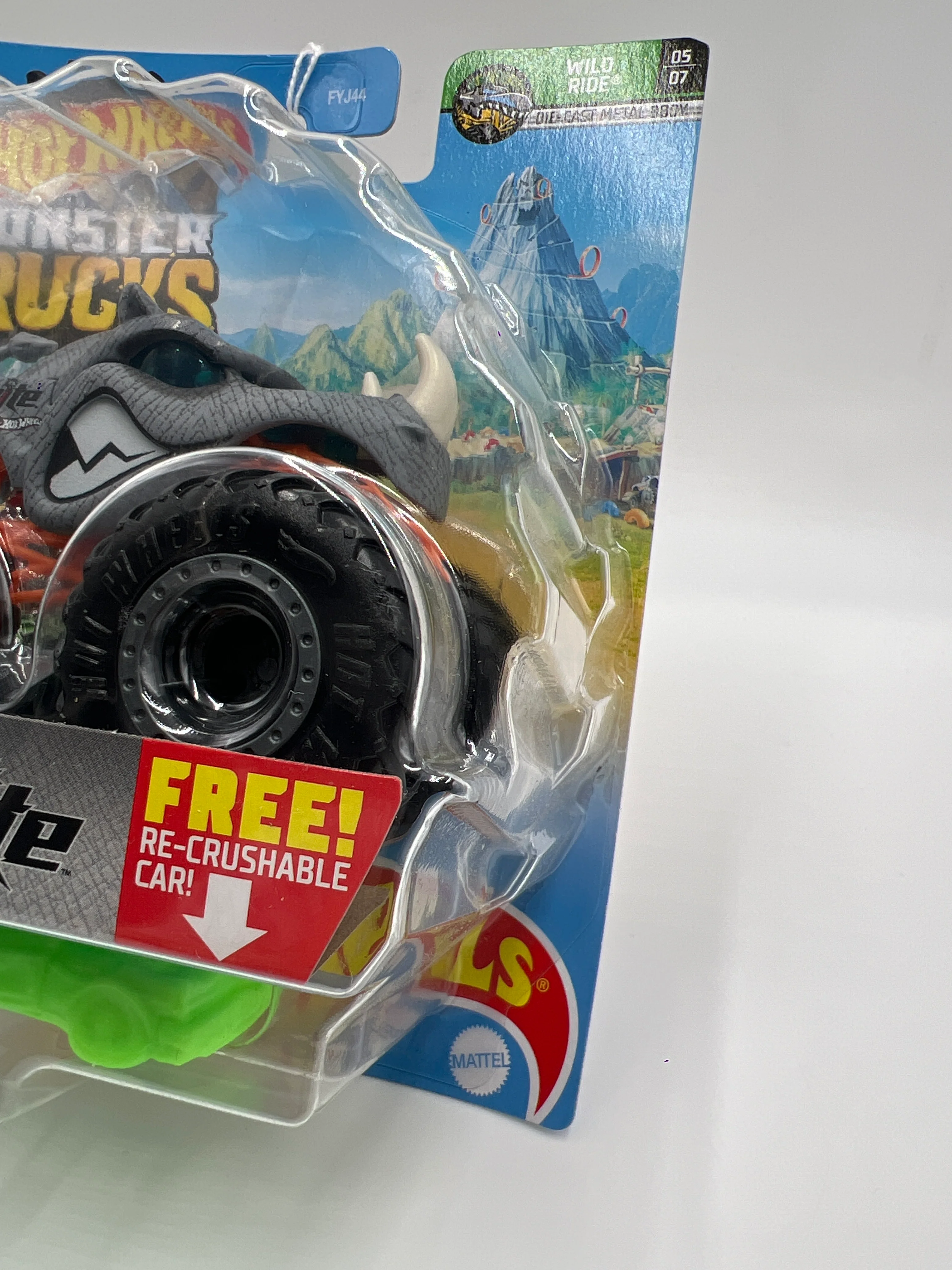 2021 Hot Wheels Monster Trucks Wild Ride #15 Rhinomite 131B - Image 3