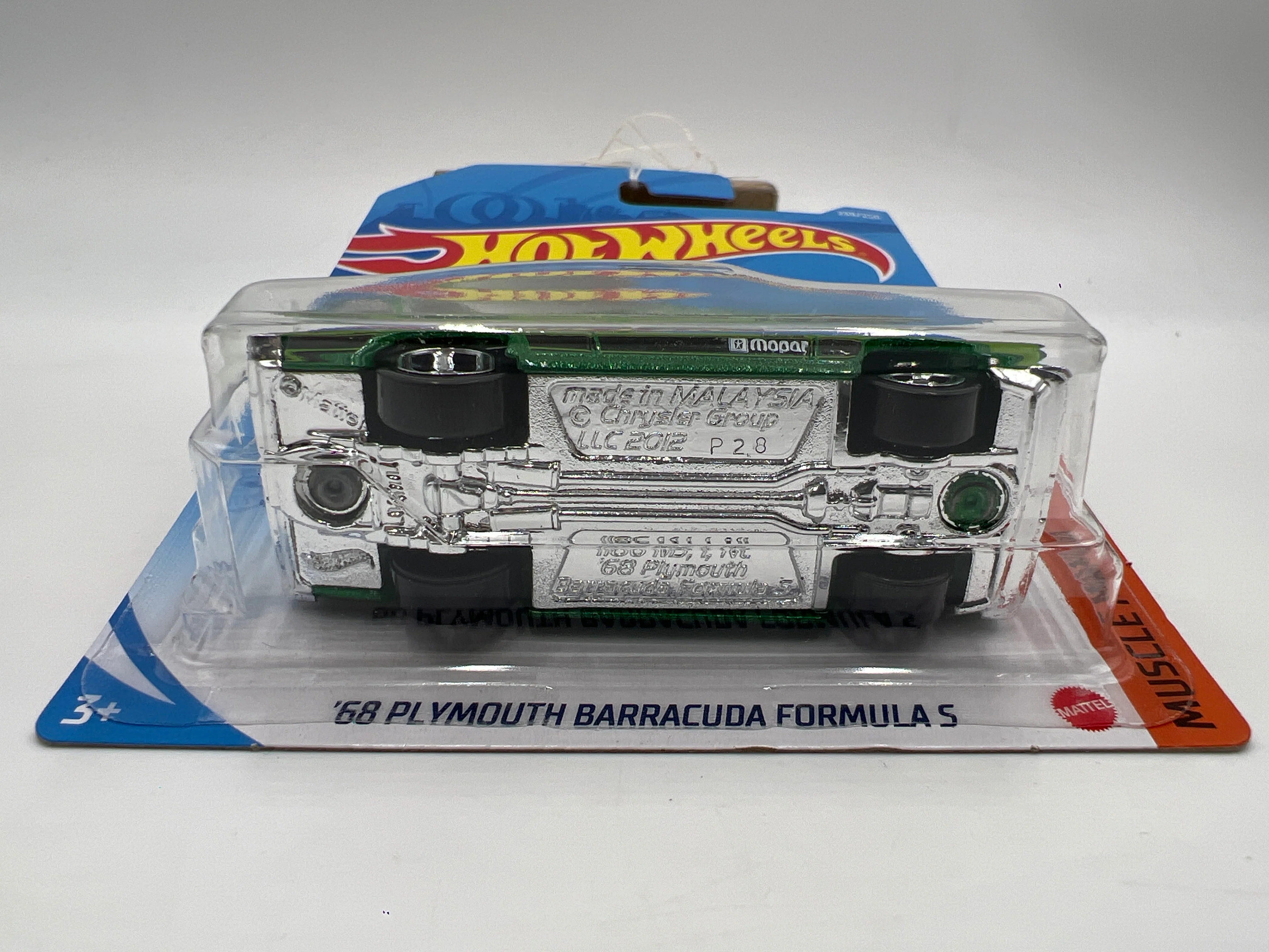 2021 Hot Wheels Muscle Mania #239 68 Plymouth Barracuda Formula S Green 38D - Image 5