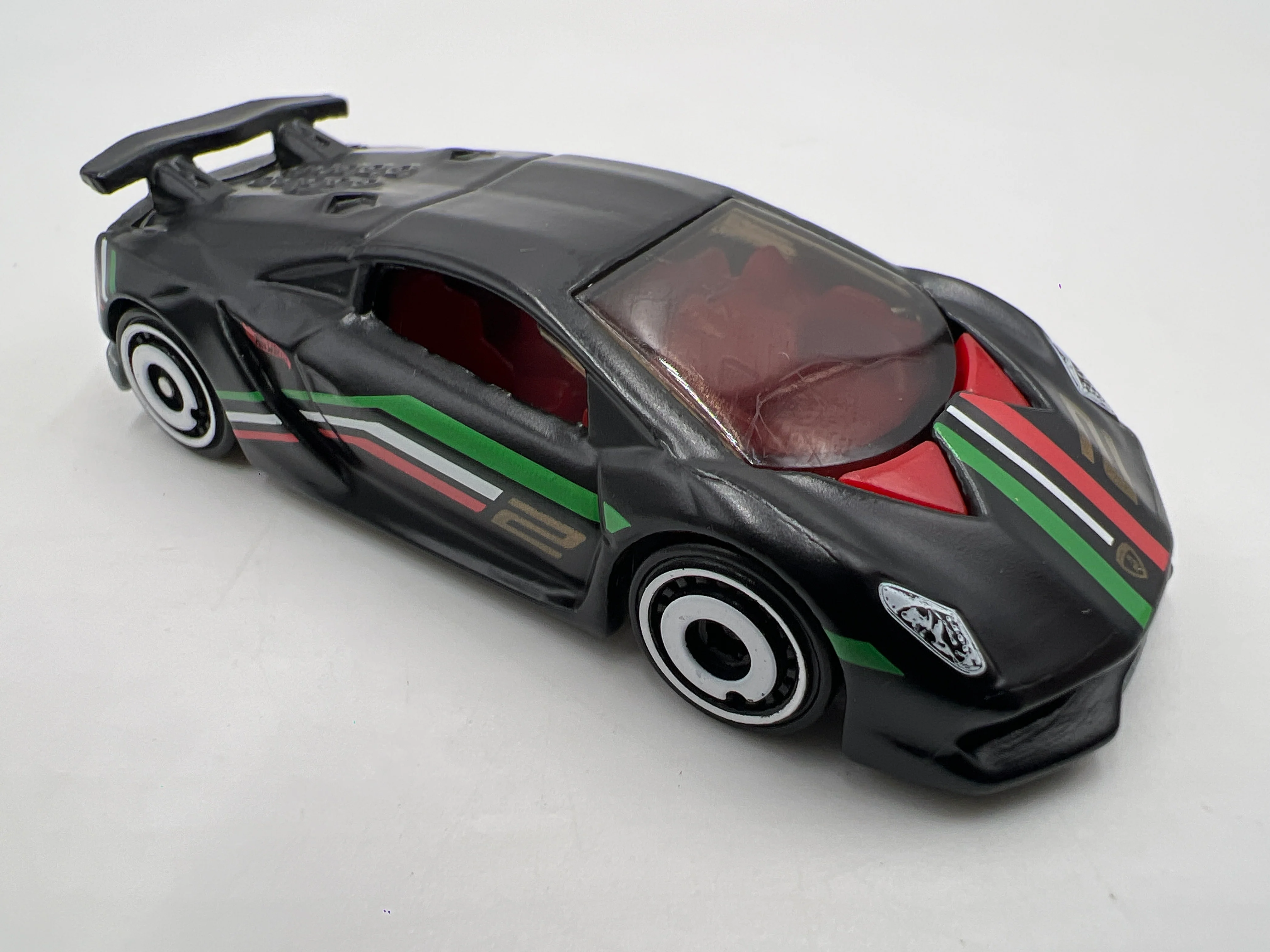 2021 Hot Wheels Mystery Models Series 2 #2 Chase Lamborghini Sesto Elemento Black - Image 2