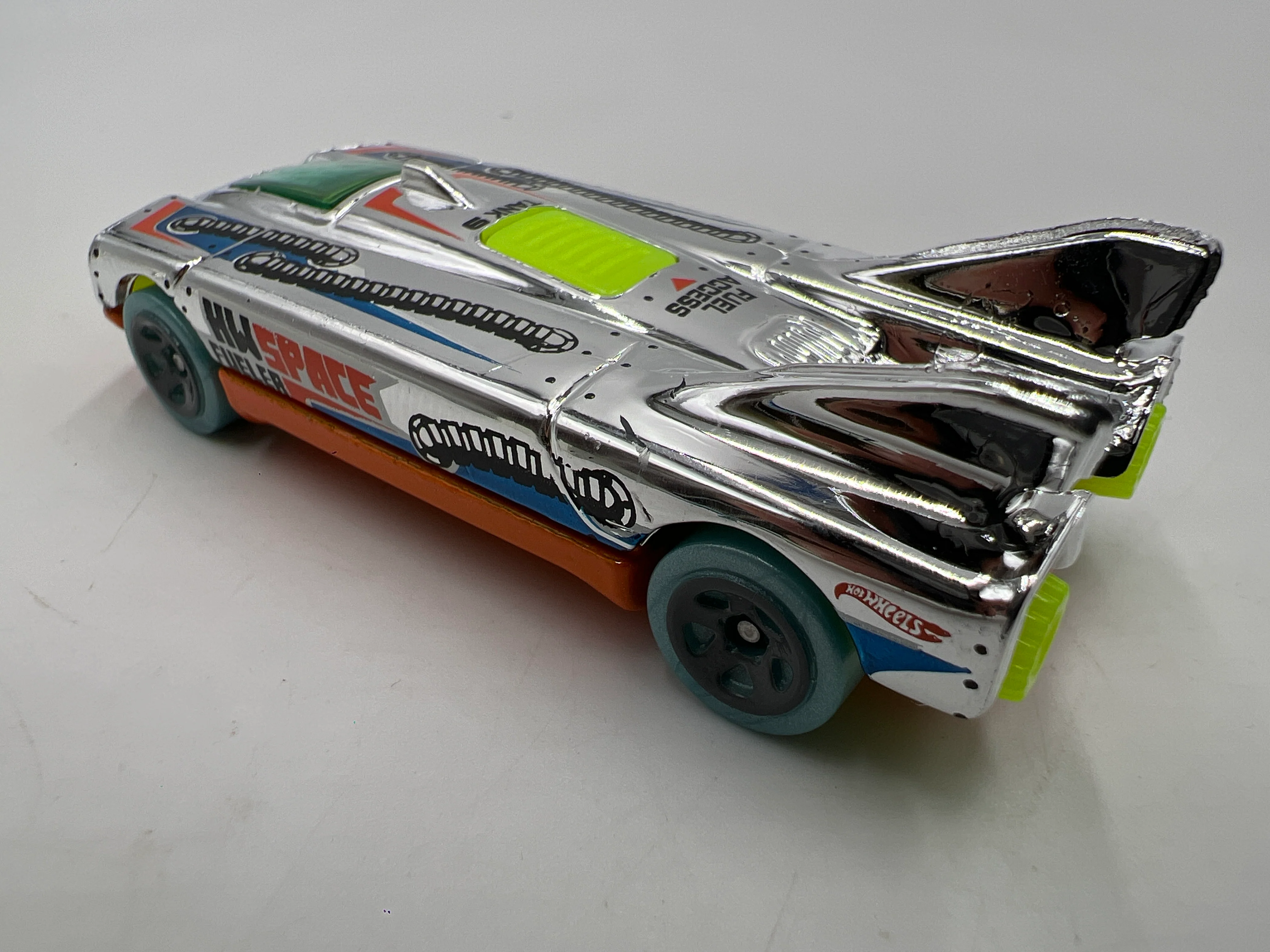2021 Hot Wheels Mystery Models Series 3 #9 Speed Slayer Chrome - Image 3