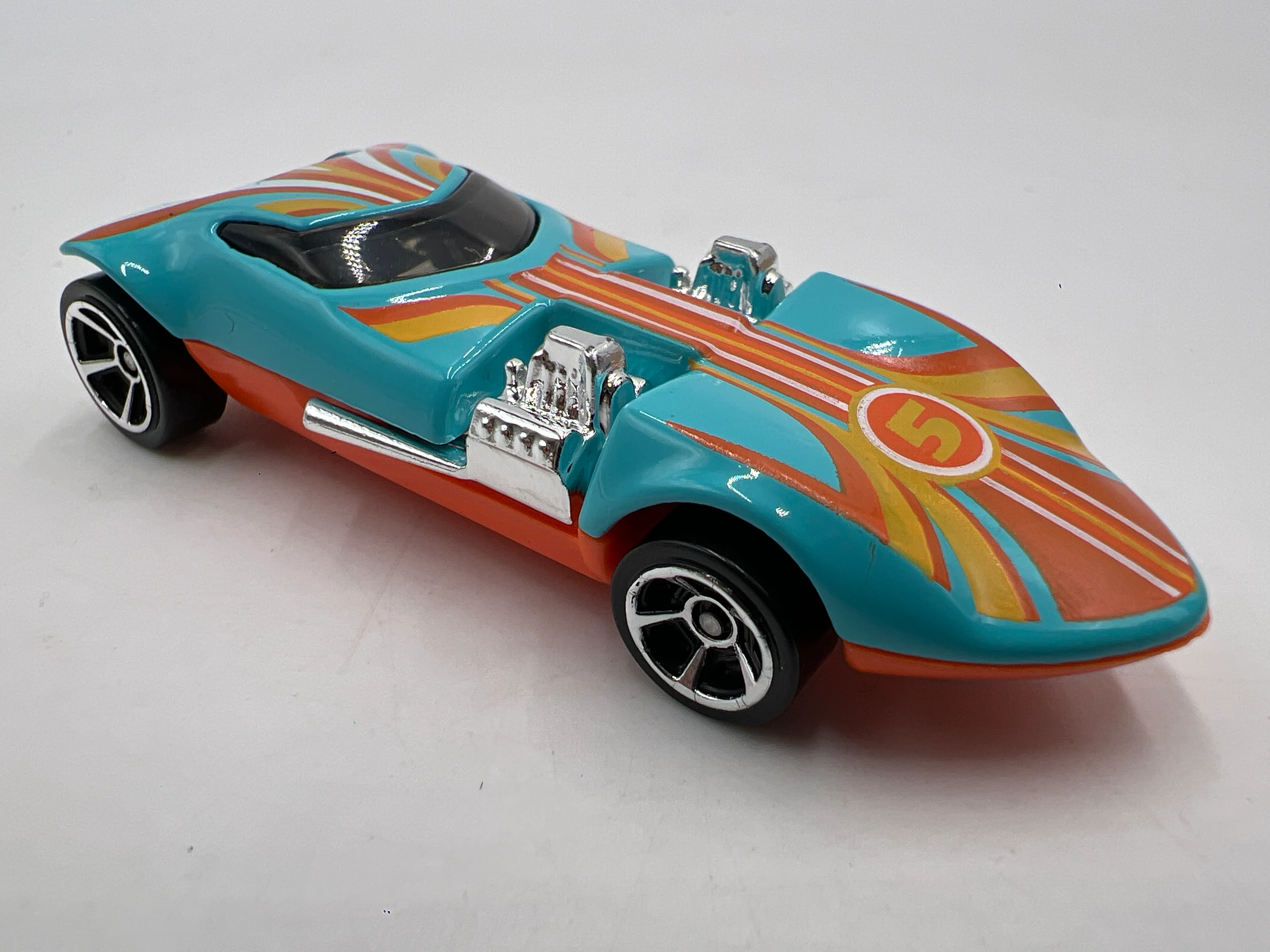 2020 Hot Wheels Mystery Models Series 2 #5 Twin Mill Light Blue - Image 2