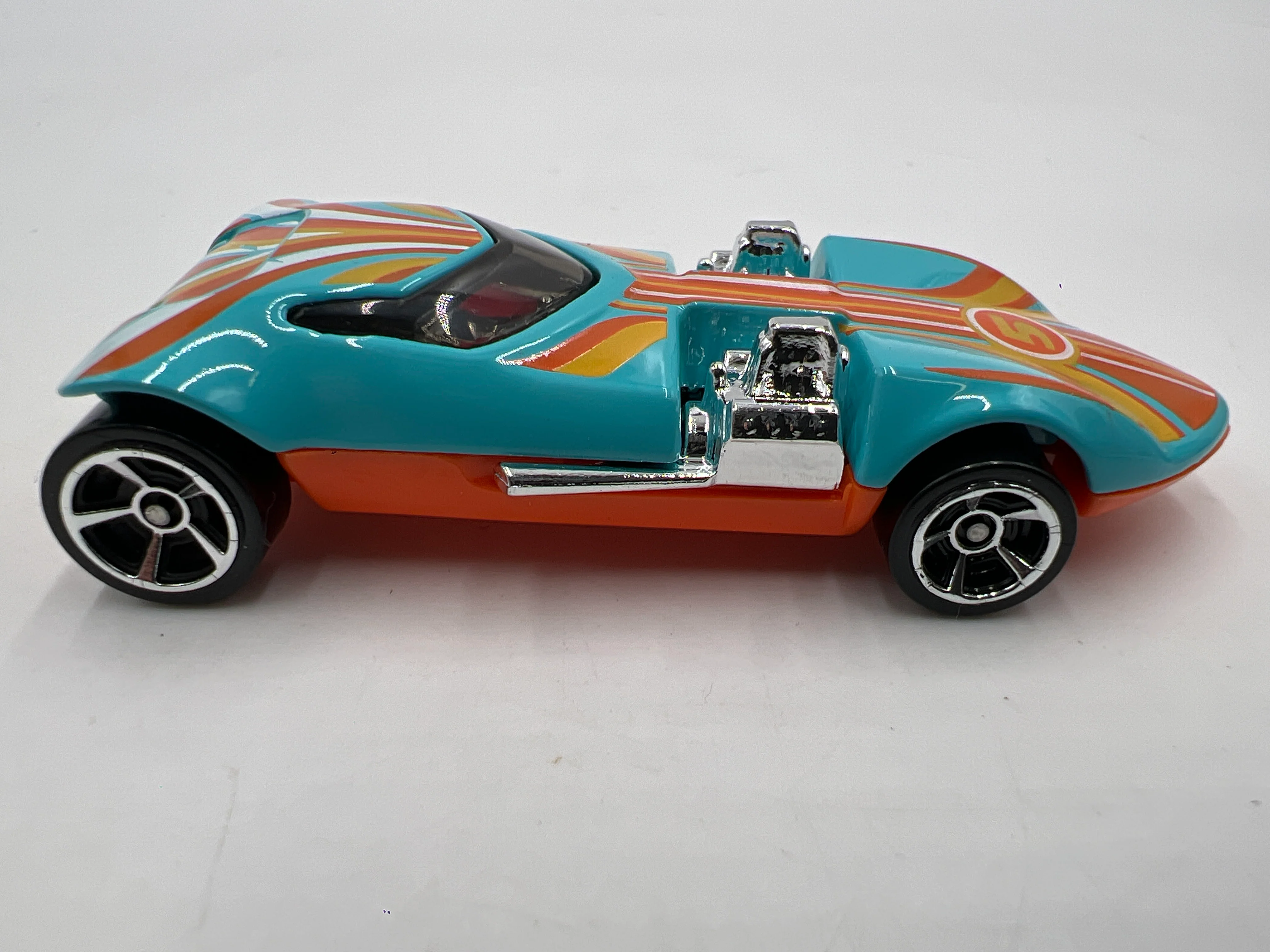 2020 Hot Wheels Mystery Models Series 2 #5 Twin Mill Light Blue - Image 4