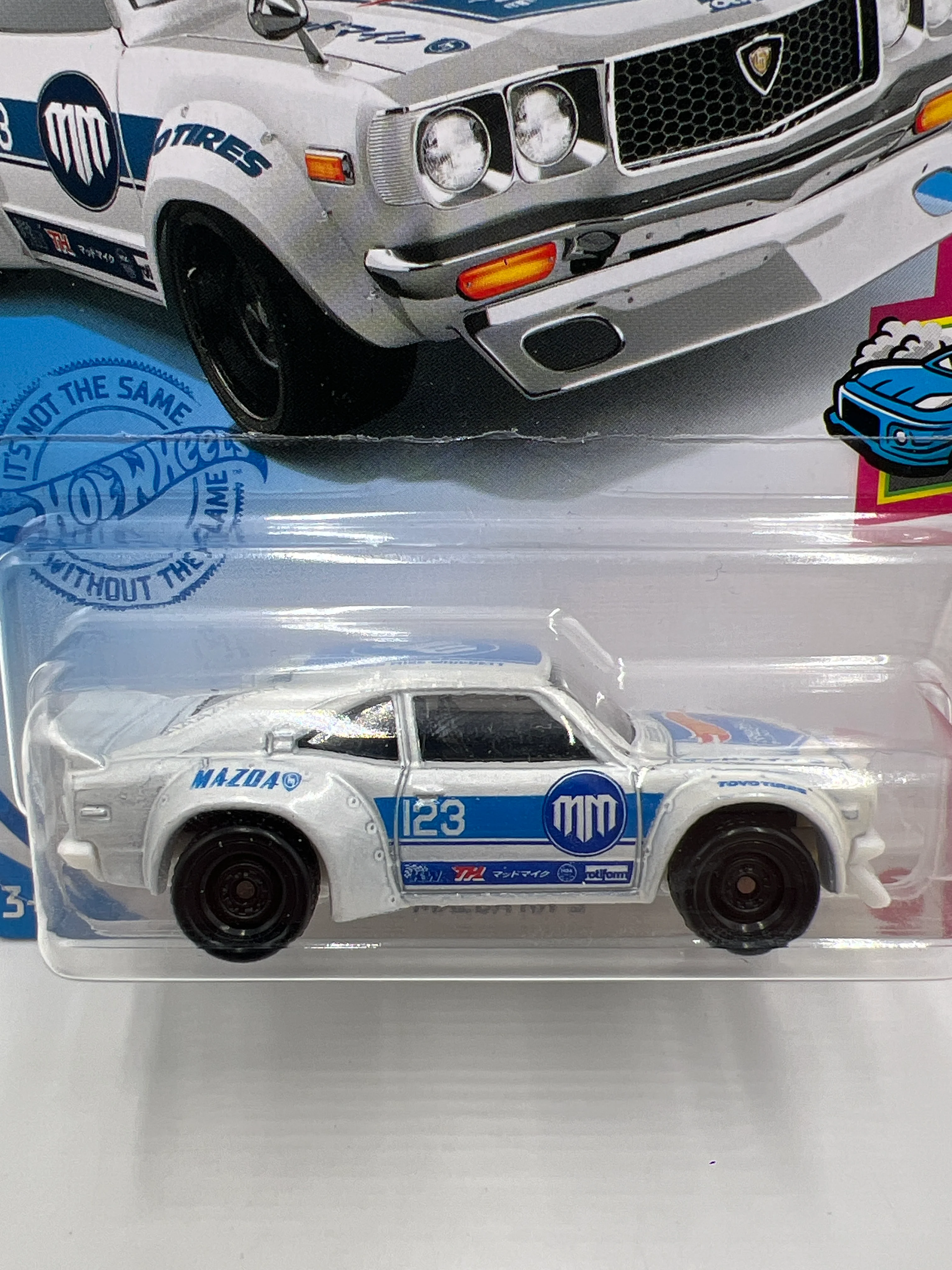 2021 Hot Wheels Factory Sealed Super Treasure Hunt #137 Mazda RX-3 White W/Protector - Image 2