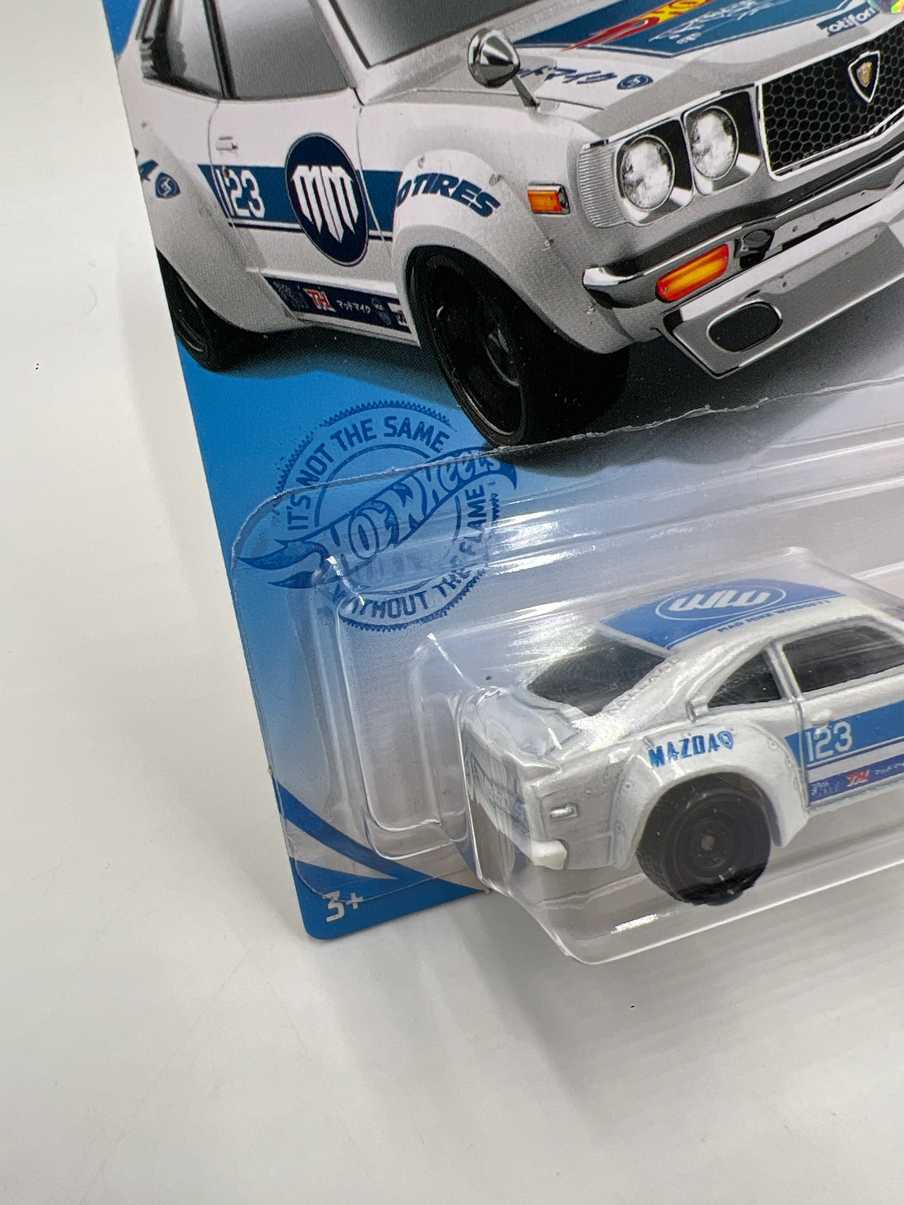 2021 Hot Wheels Factory Sealed Super Treasure Hunt #137 Mazda RX-3 White W/Protector - Image 4