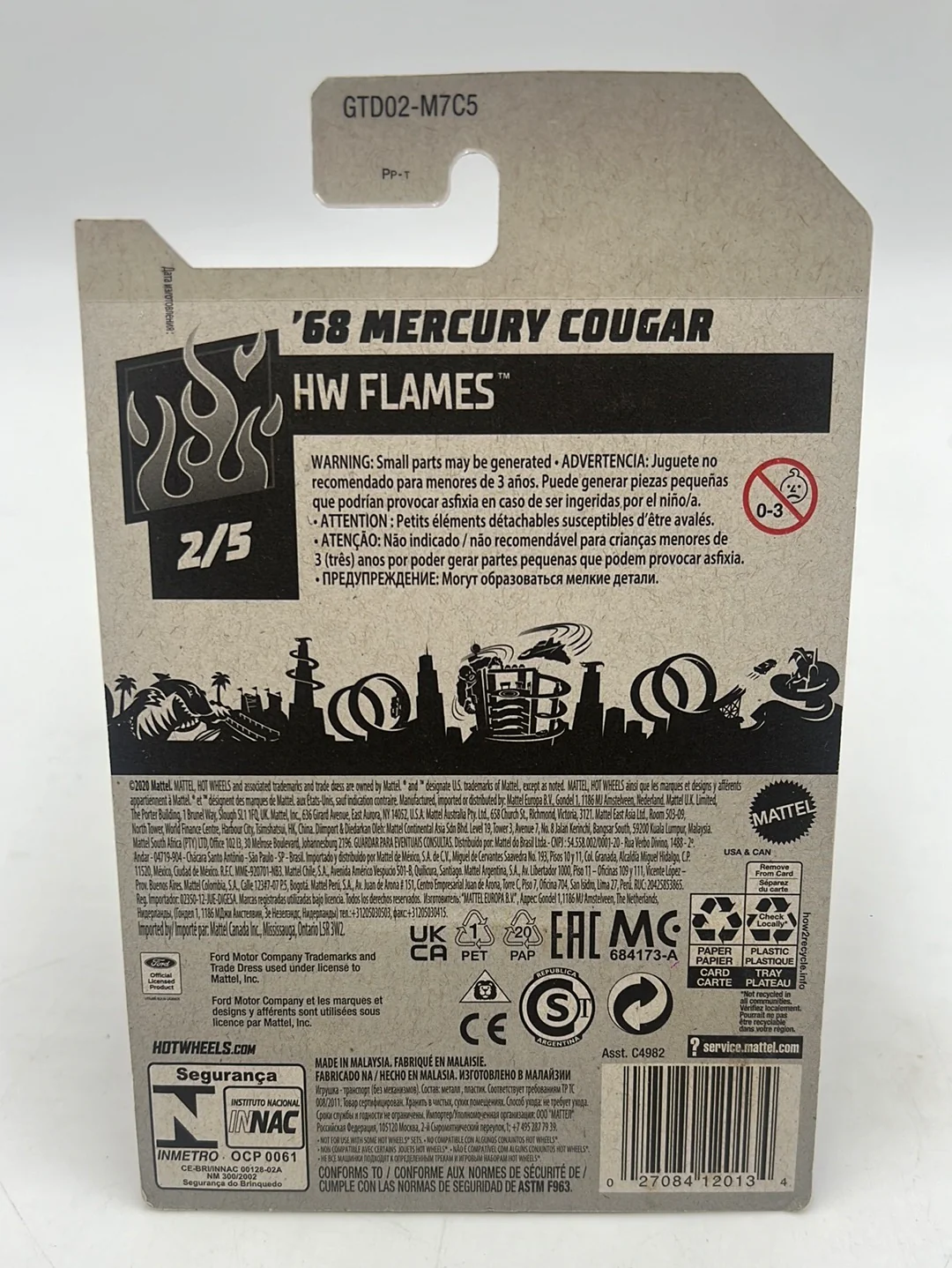 2021 Hot Wheels Super Treasure Hunt ‘68 Mercury Cougar #207 - Image 7
