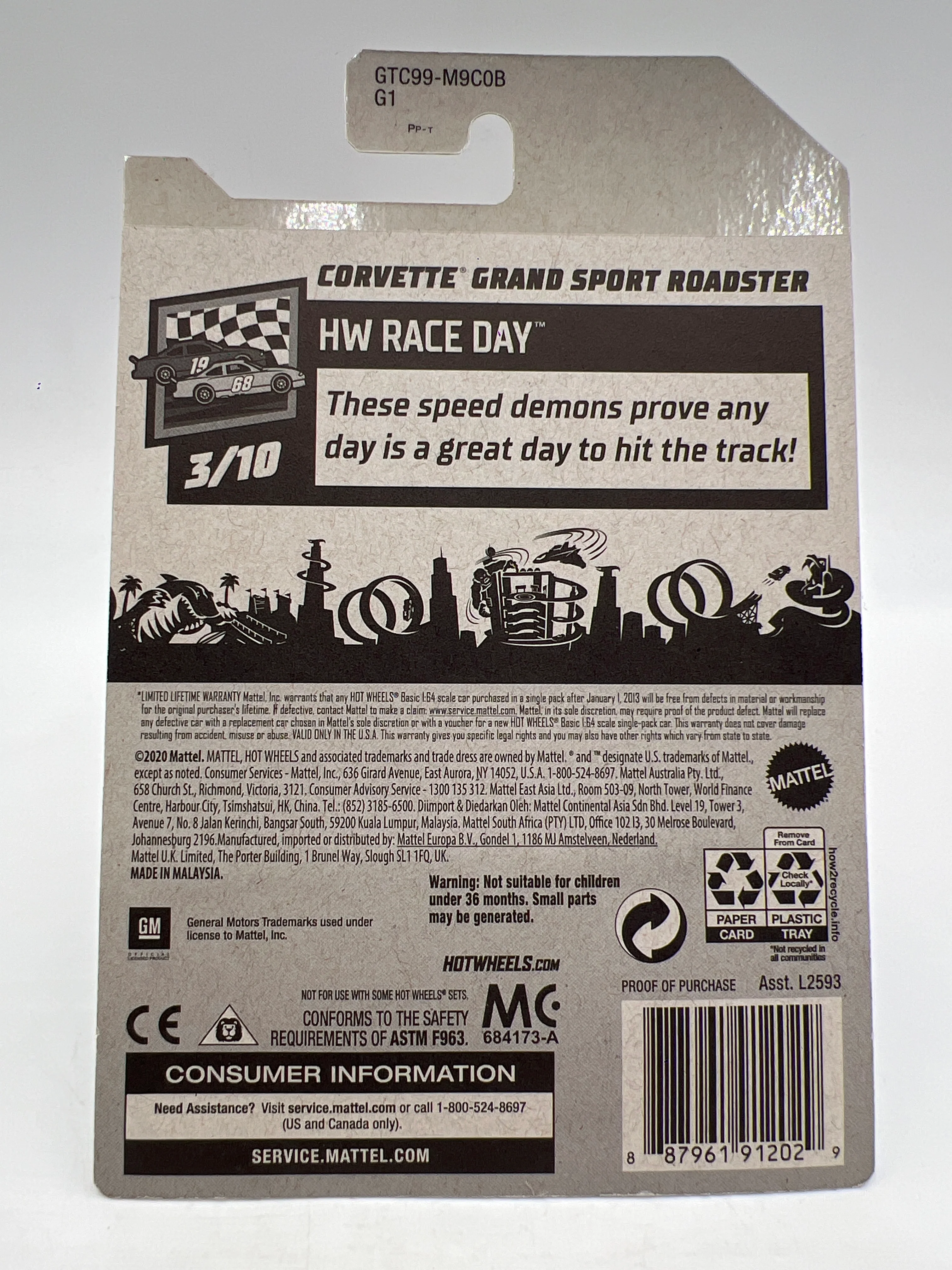 2021 Hot Wheels Factory Sealed Super Treasure Hunt #37 Corvette Grand Sport Roadster Light Blue W/Protector - Image 6