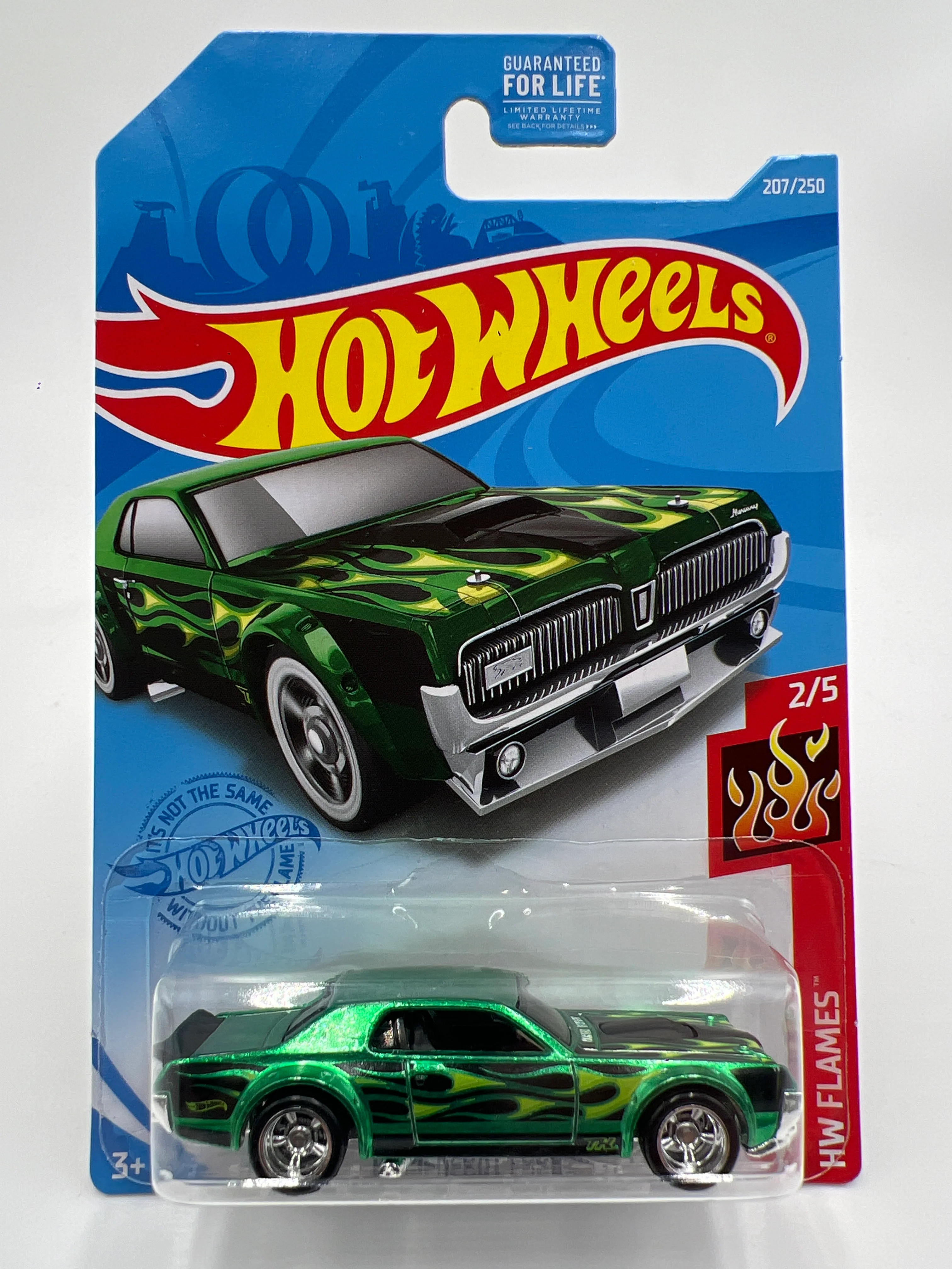2021 Hot Wheels Super Treasure Hunt #207 68 Mercury Cougar Green W/Protector - Image 2