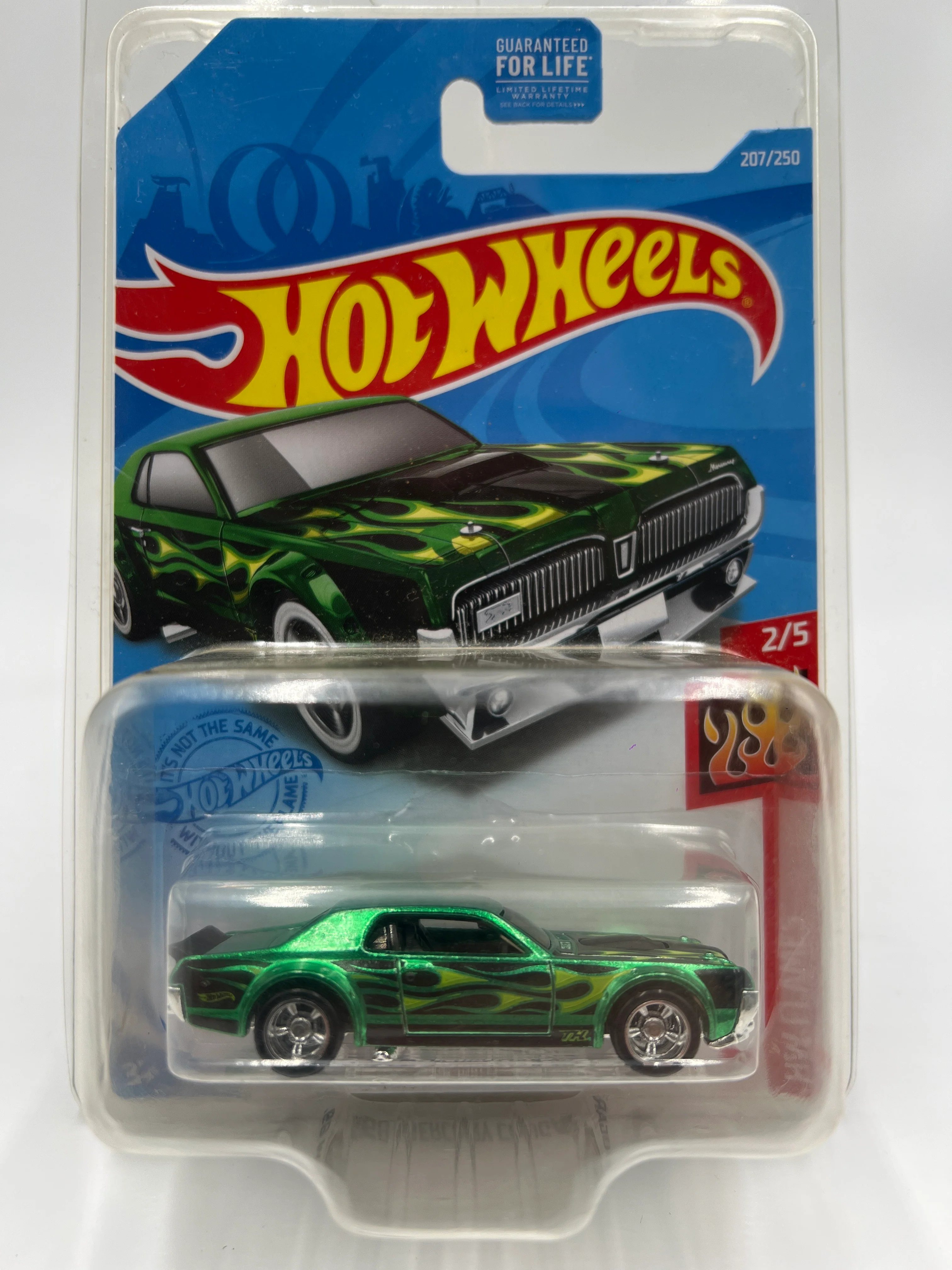 2021 Hot Wheels Super Treasure Hunt #207 68 Mercury Cougar Green W/Protector - Image 7