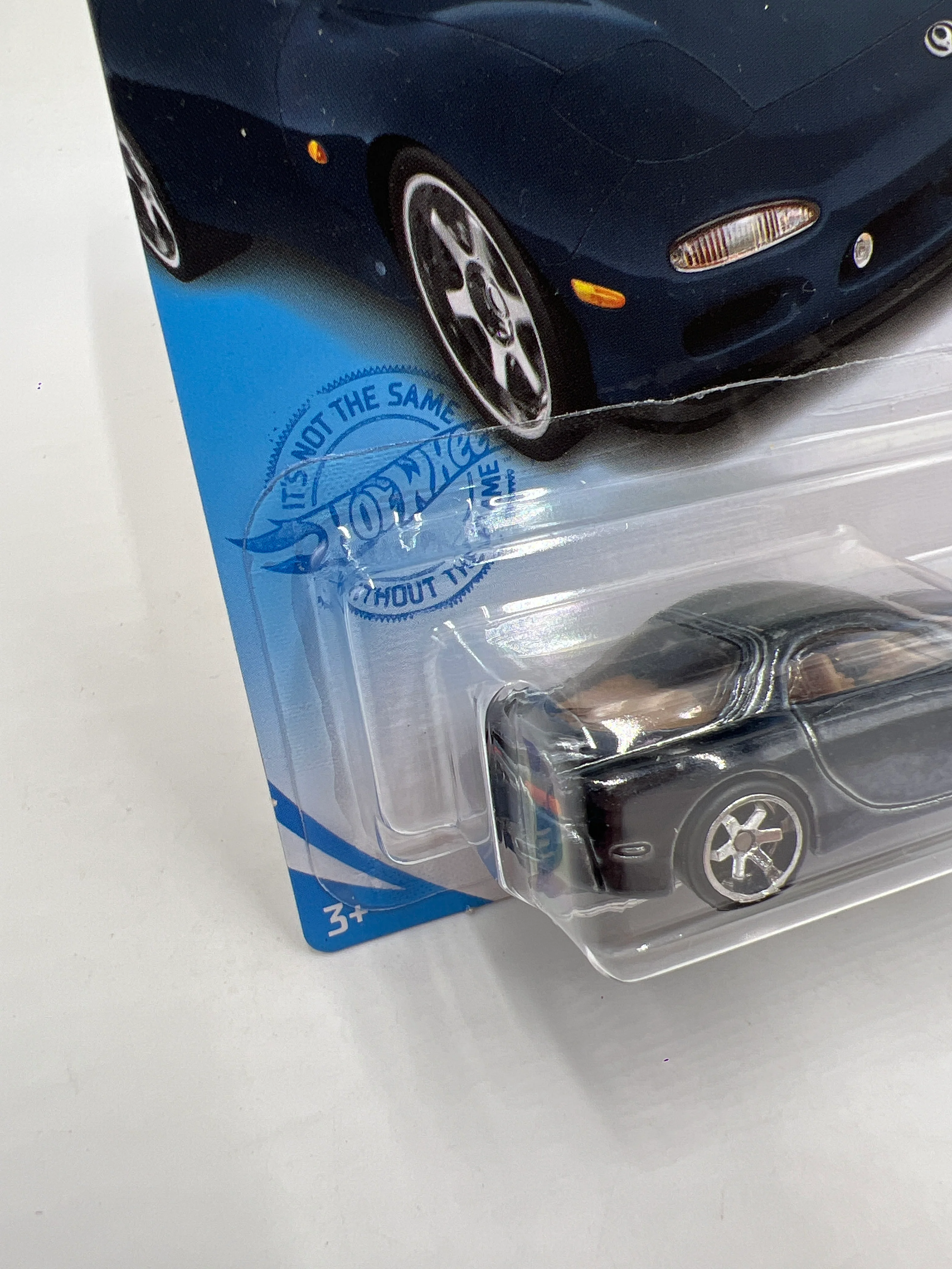2021 Hot Wheels Super Treasure Hunt #88 95 Mazda RX-7 Black W/Protector - Image 4
