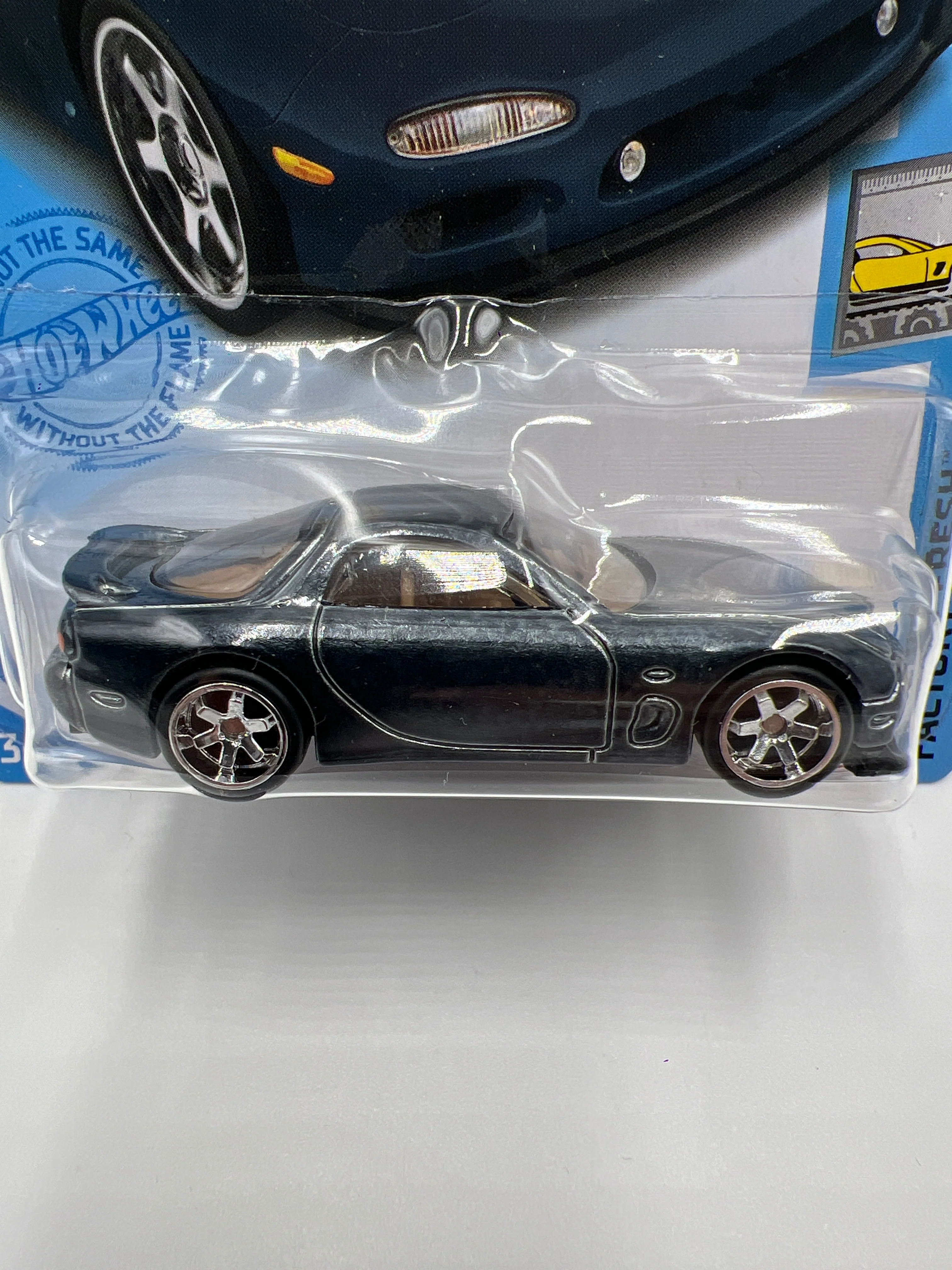 2021 Hot Wheels Super Treasure Hunt #88 95 Mazda RX-7 Black W/Protector - Image 3