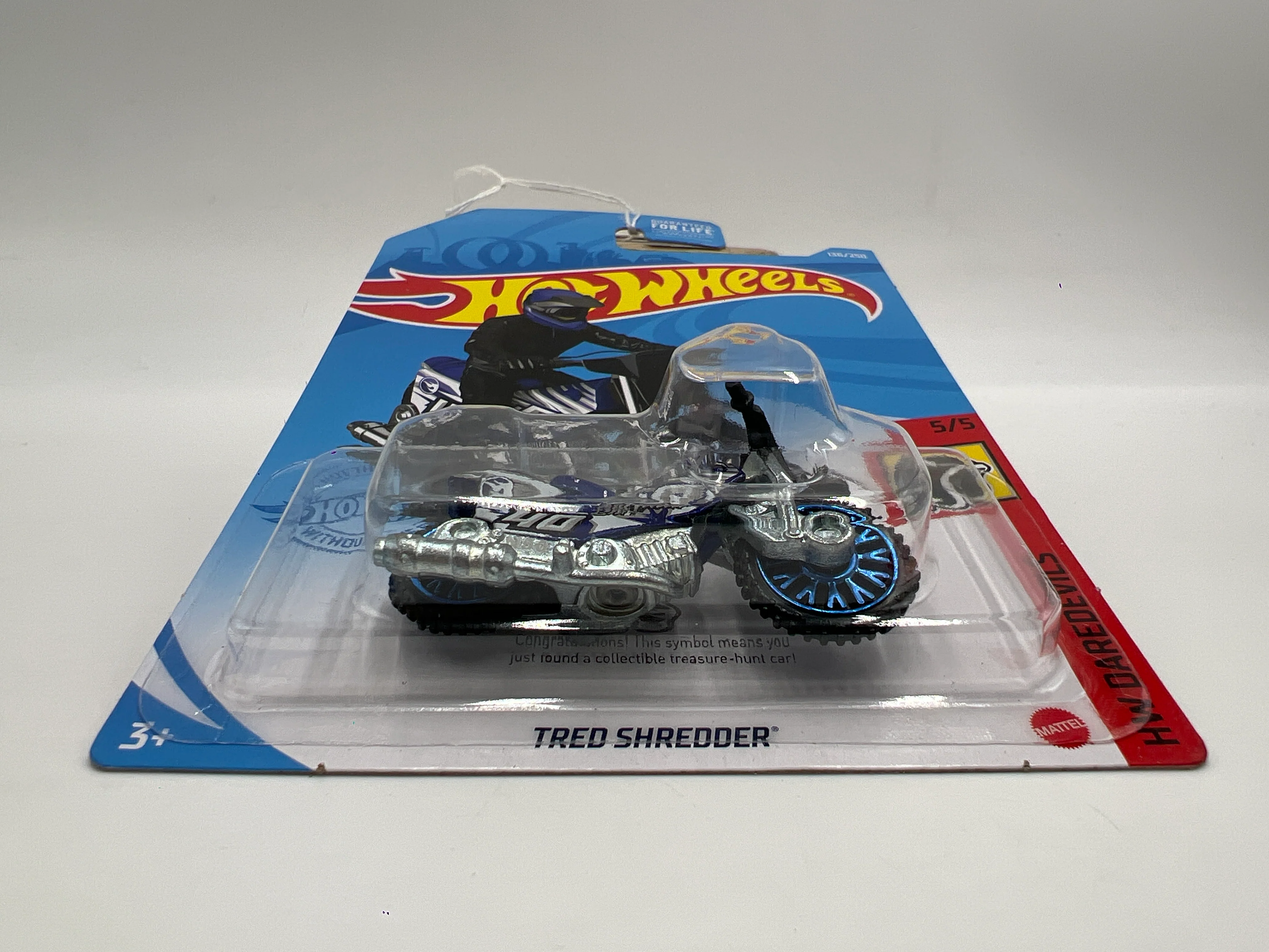 2021 Hot Wheels Treasure Hunt #136 Tred Shredder Blue 282G - Image 5