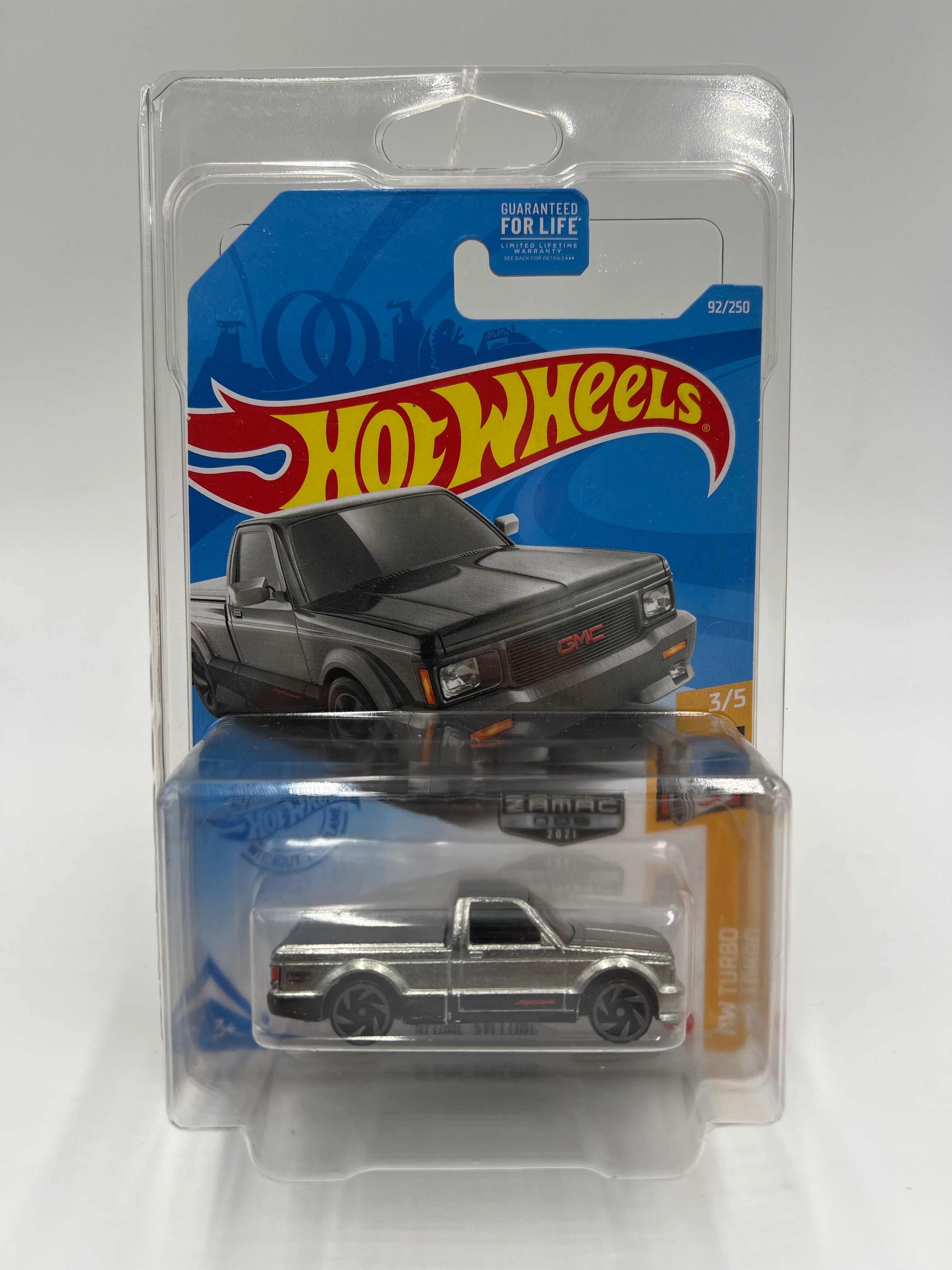 2021 Hot Wheels Walmart Exclusive Zamac 6 #92 91 GMC Syclone W/Protector - Image 7