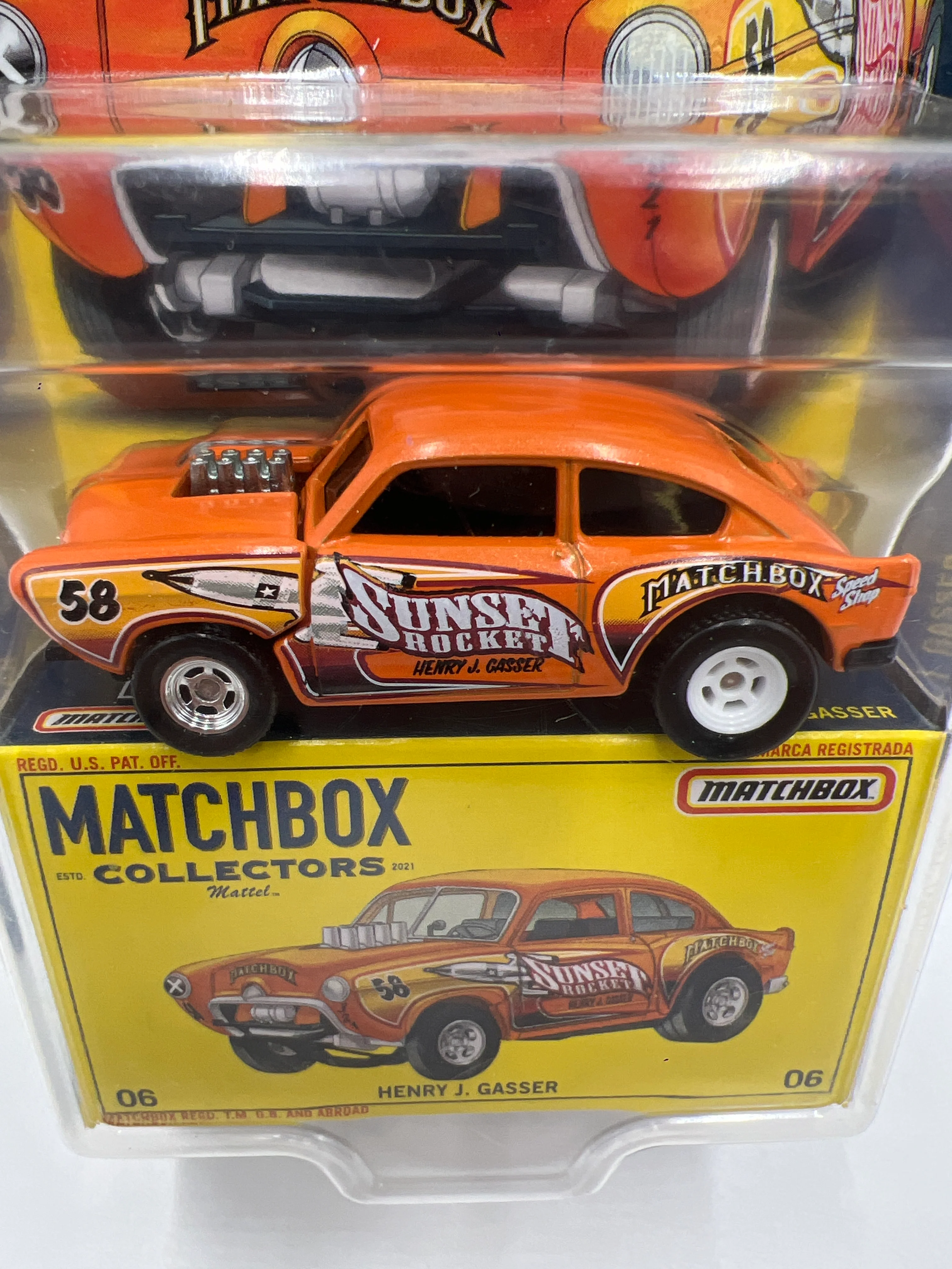 Matchbox Collectors #6 Henry J. Gasser Orange Sunset Rocket 170F - Image 3