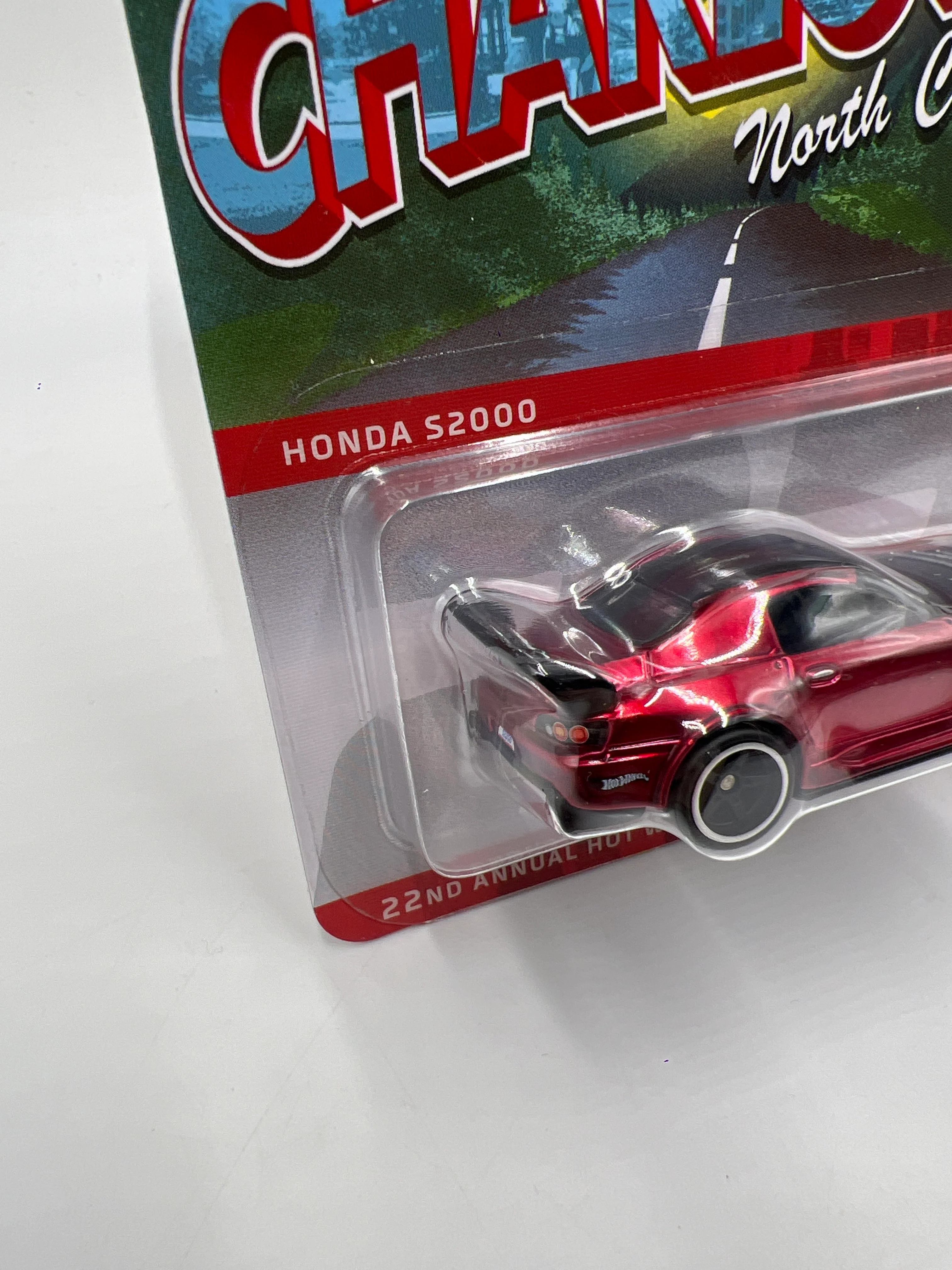 2022 Hot Wheels 22th Annual Collectors Nationals Charlotte 2949/6200 Honda S2000 Red W/Protector - Image 2