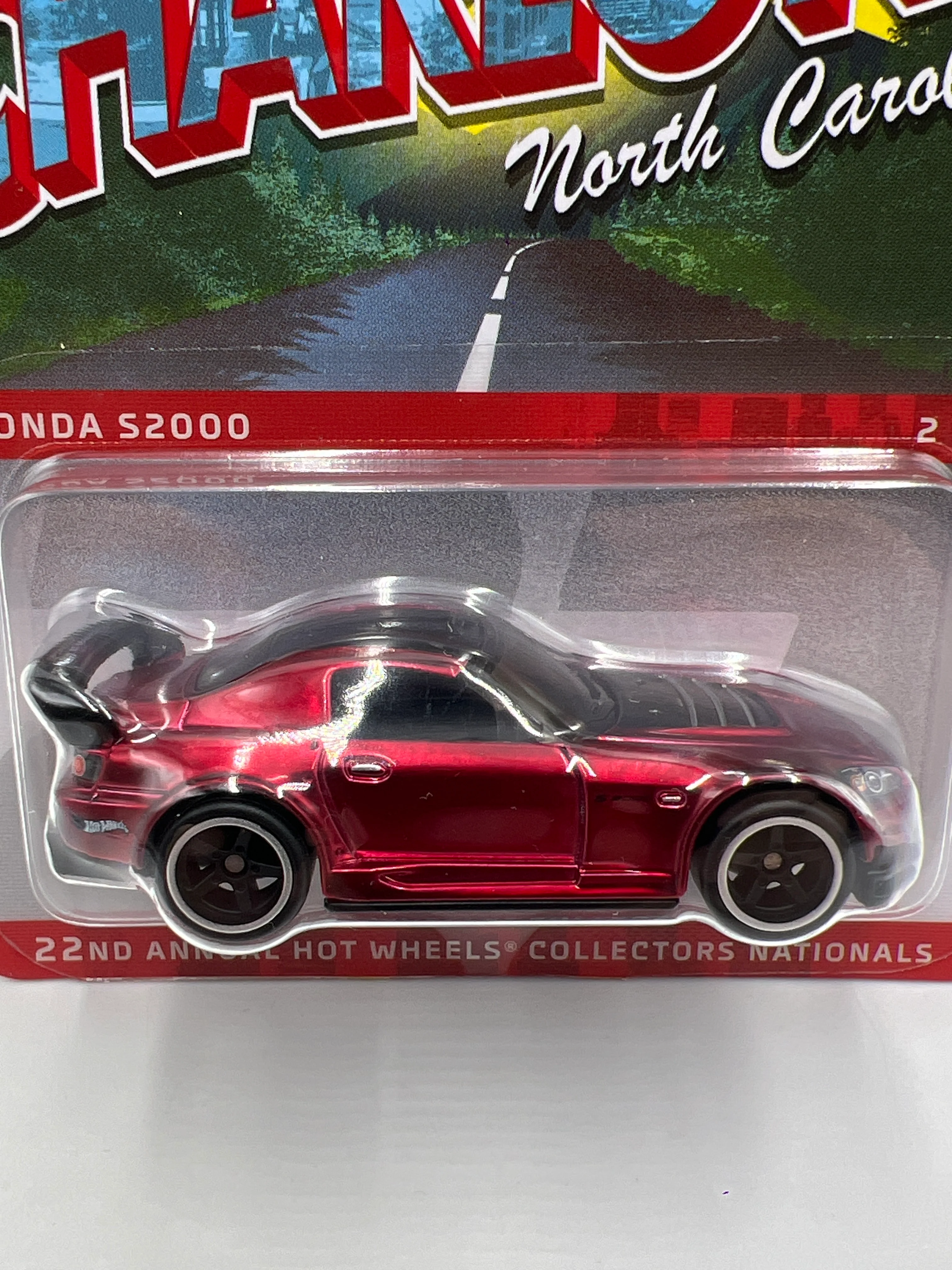 2022 Hot Wheels 22th Annual Collectors Nationals Charlotte 2949/6200 Honda S2000 Red W/Protector - Image 4