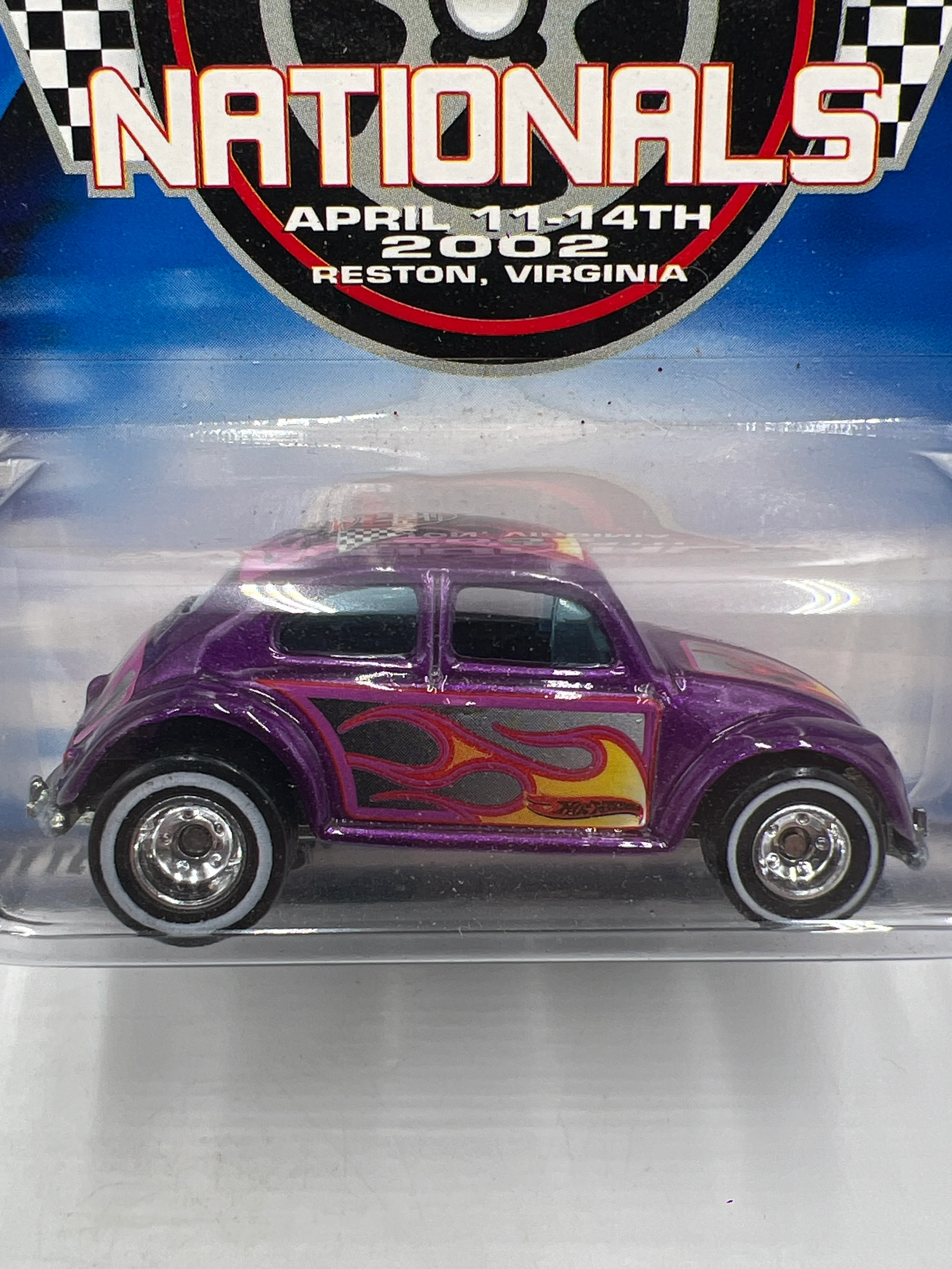 2002 Hot Wheels 2nd Annual Collectors Nationals Virginia VW Bug Purple W/Protector - Image 2