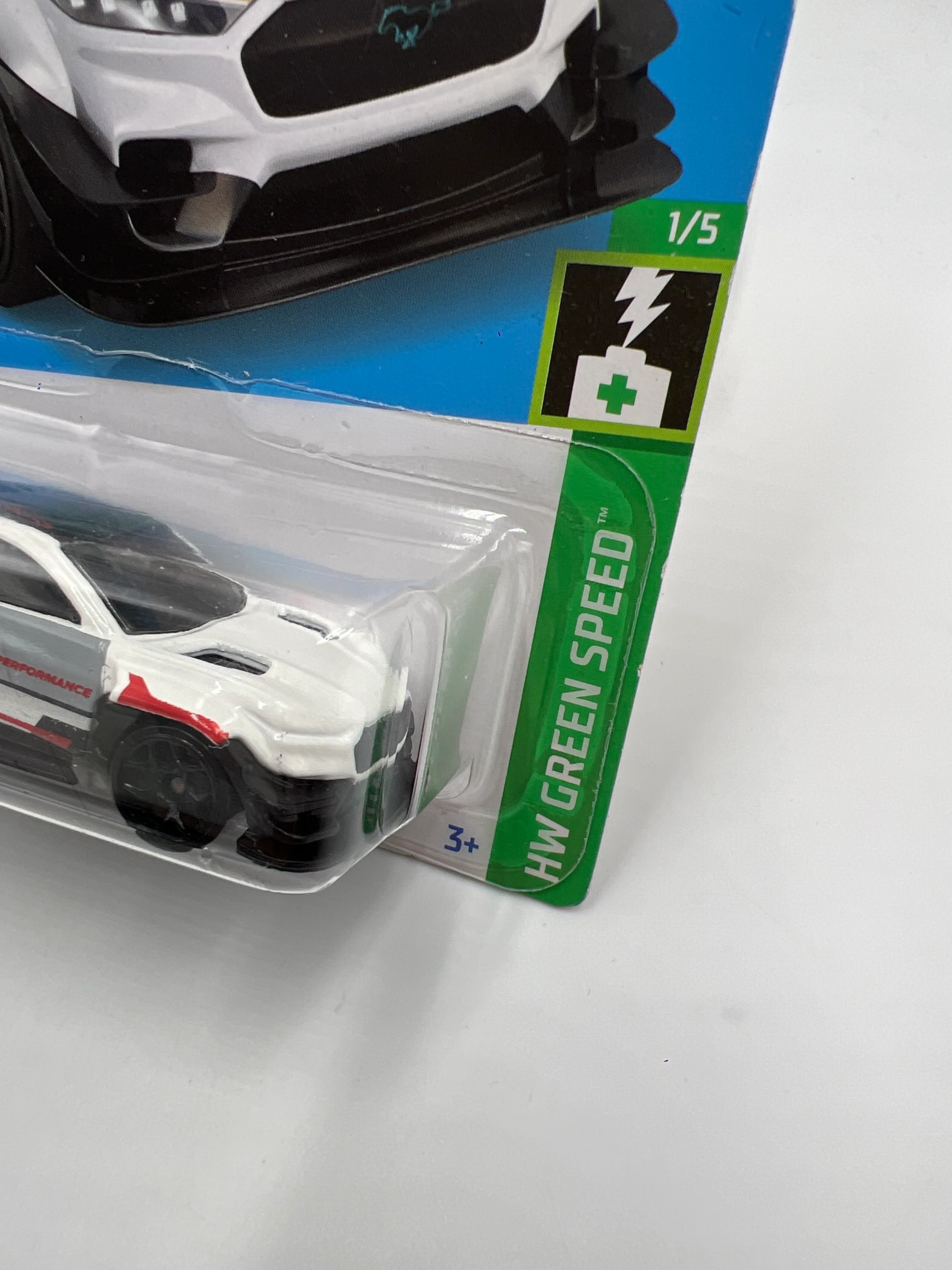 2022 Hot Wheels Green Speed #73 Ford Mustang Mach-E 1400 White 28F - Image 3