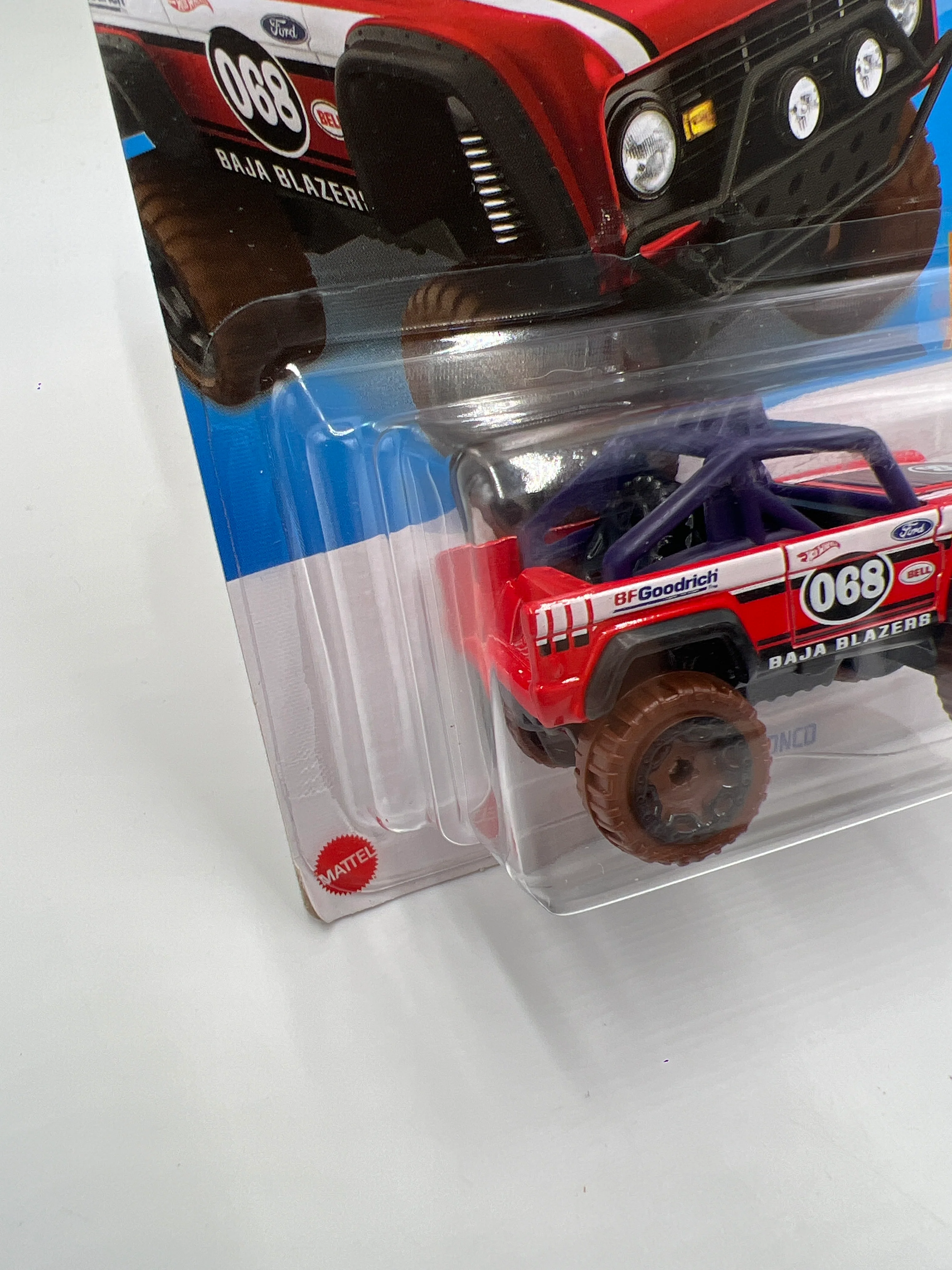 2022 Hot Wheels Baja Blazers #74 Custom Ford Bronco Red 28E - Image 4